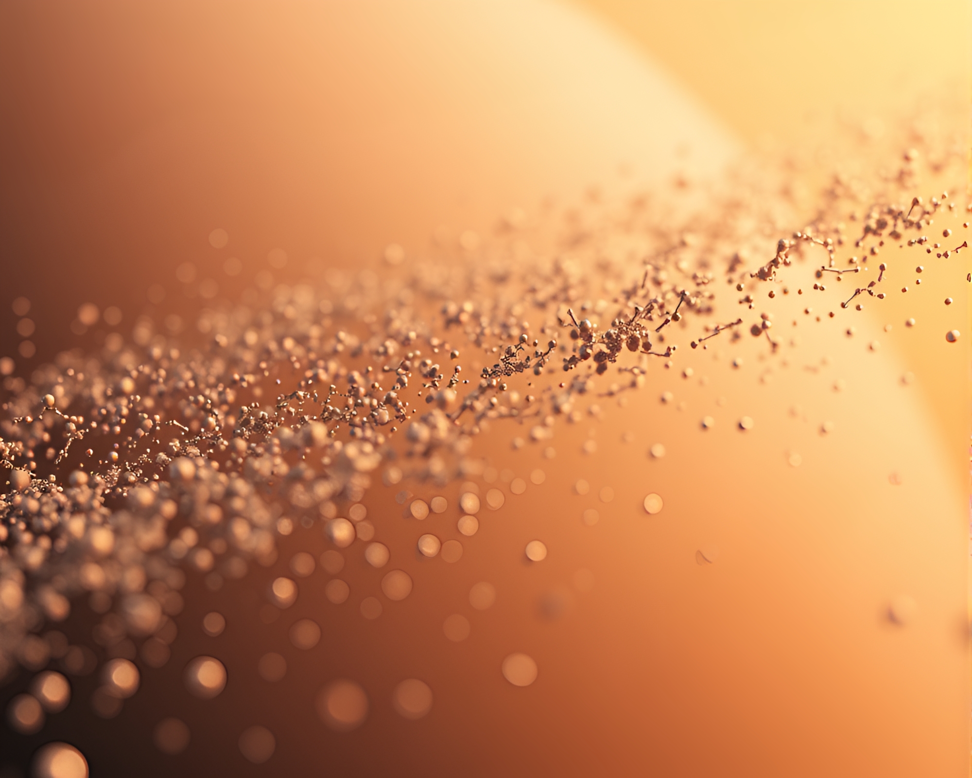 Nanobot Swarm in Earth Tone Procedural Landscape – free AI stock image