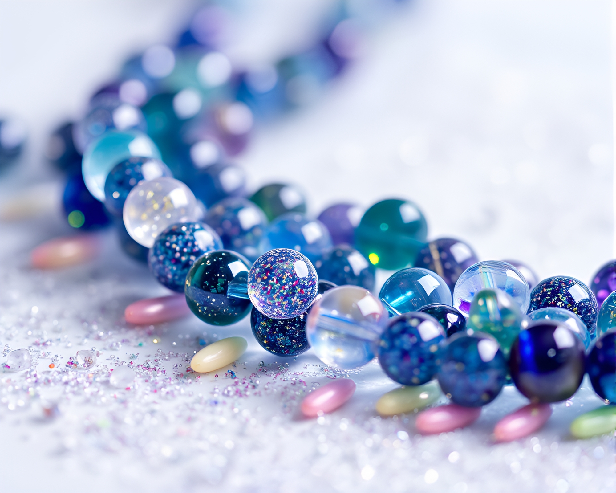 Magical Savannah Sunset with Wet Glass Beads Effect – free AI stock image