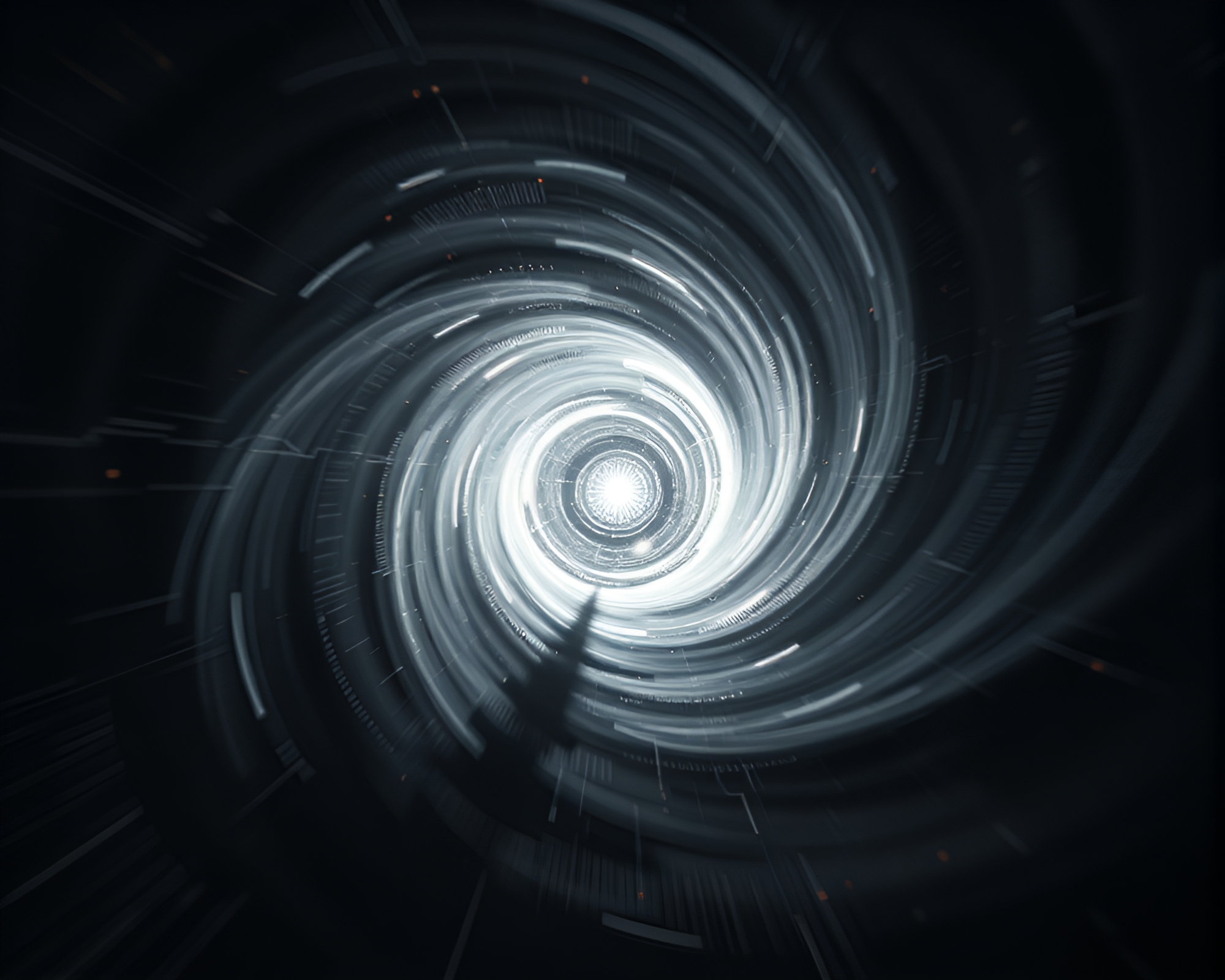 Quantum Vortex: Shadowed Teleportation Device Lithograph – free AI stock image