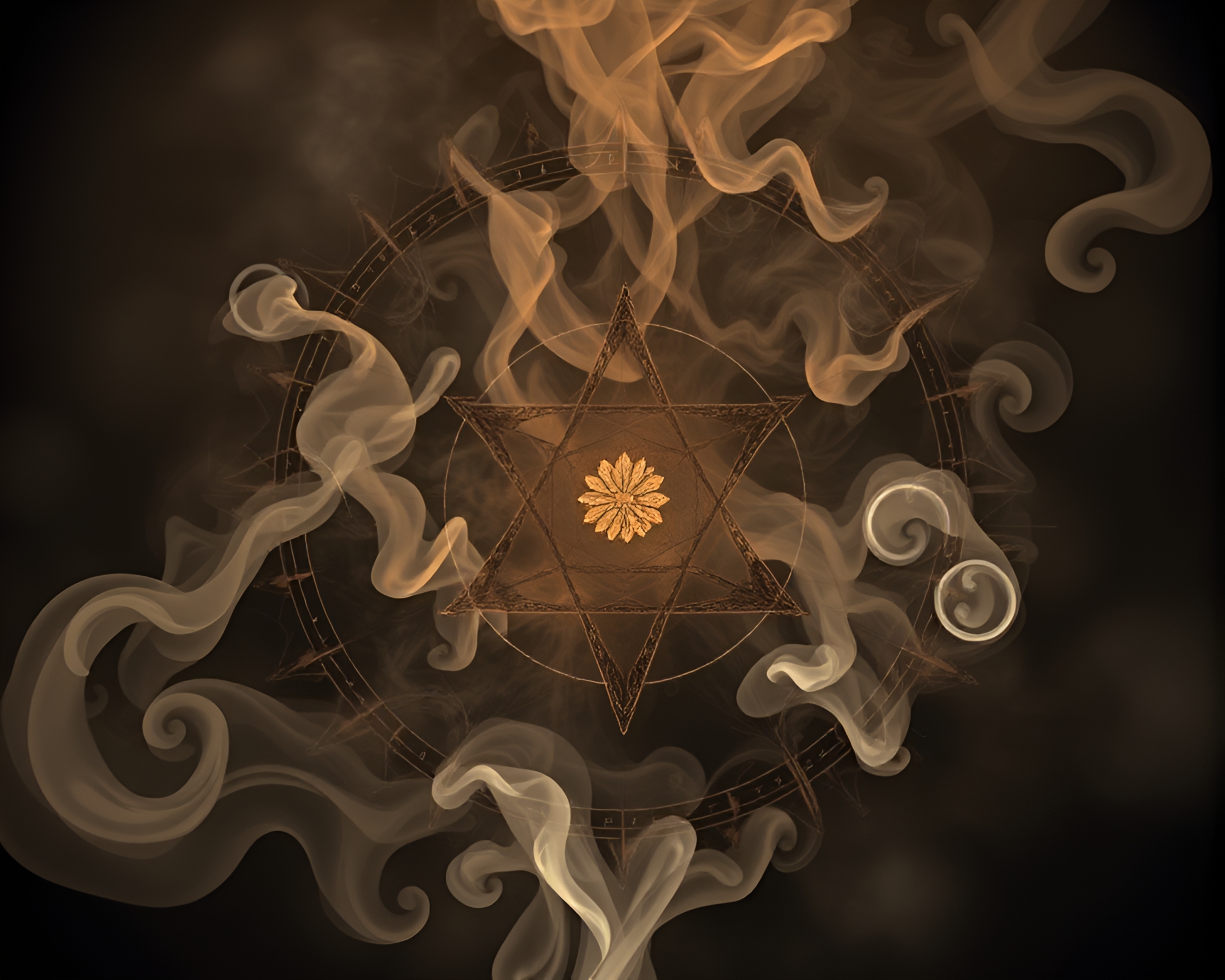 Enigmatic Esoteric Smoke Rings in Muted Tones – free AI stock image