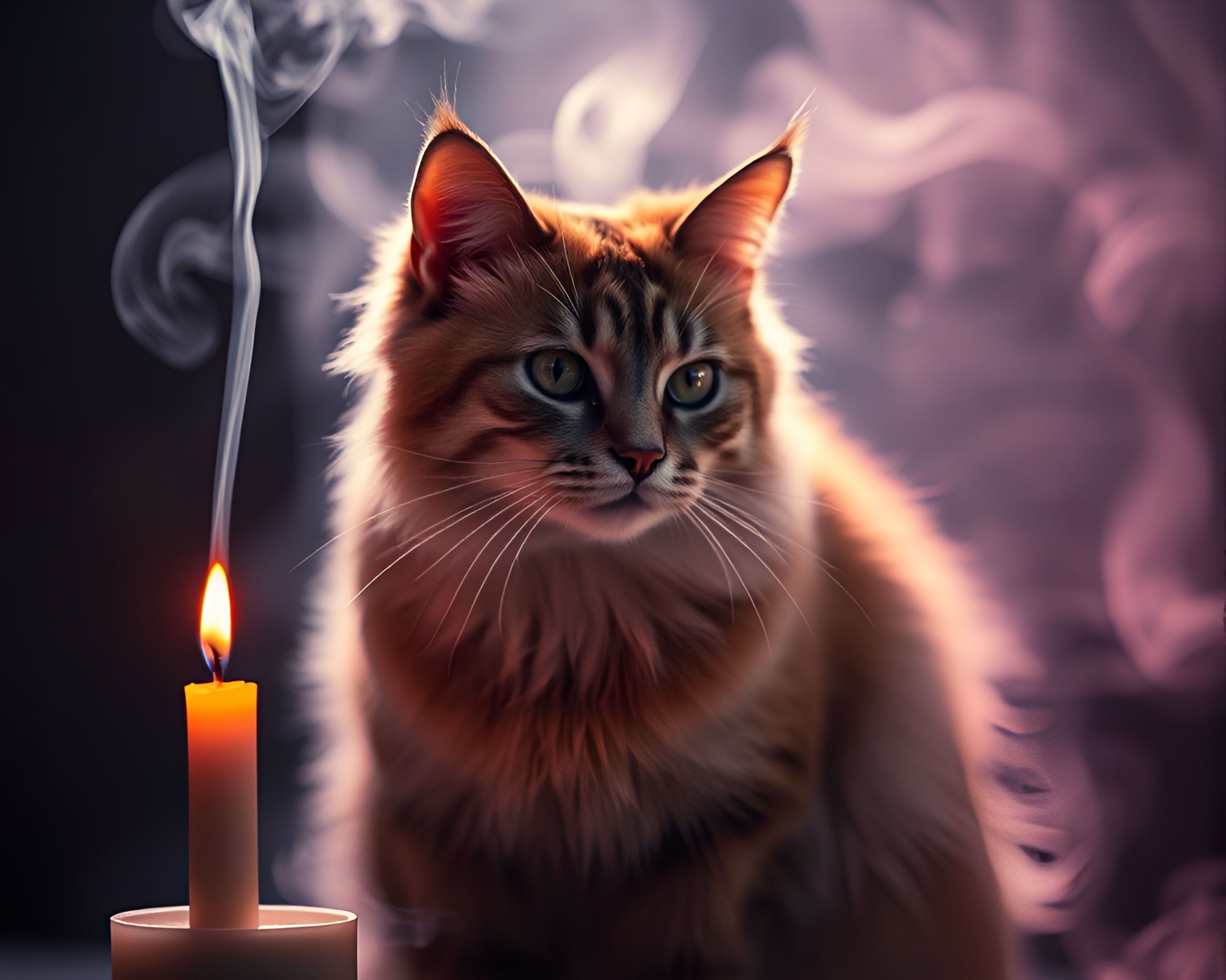 Schrodinger’s Cat in Planetary Pastel Light – free AI stock image