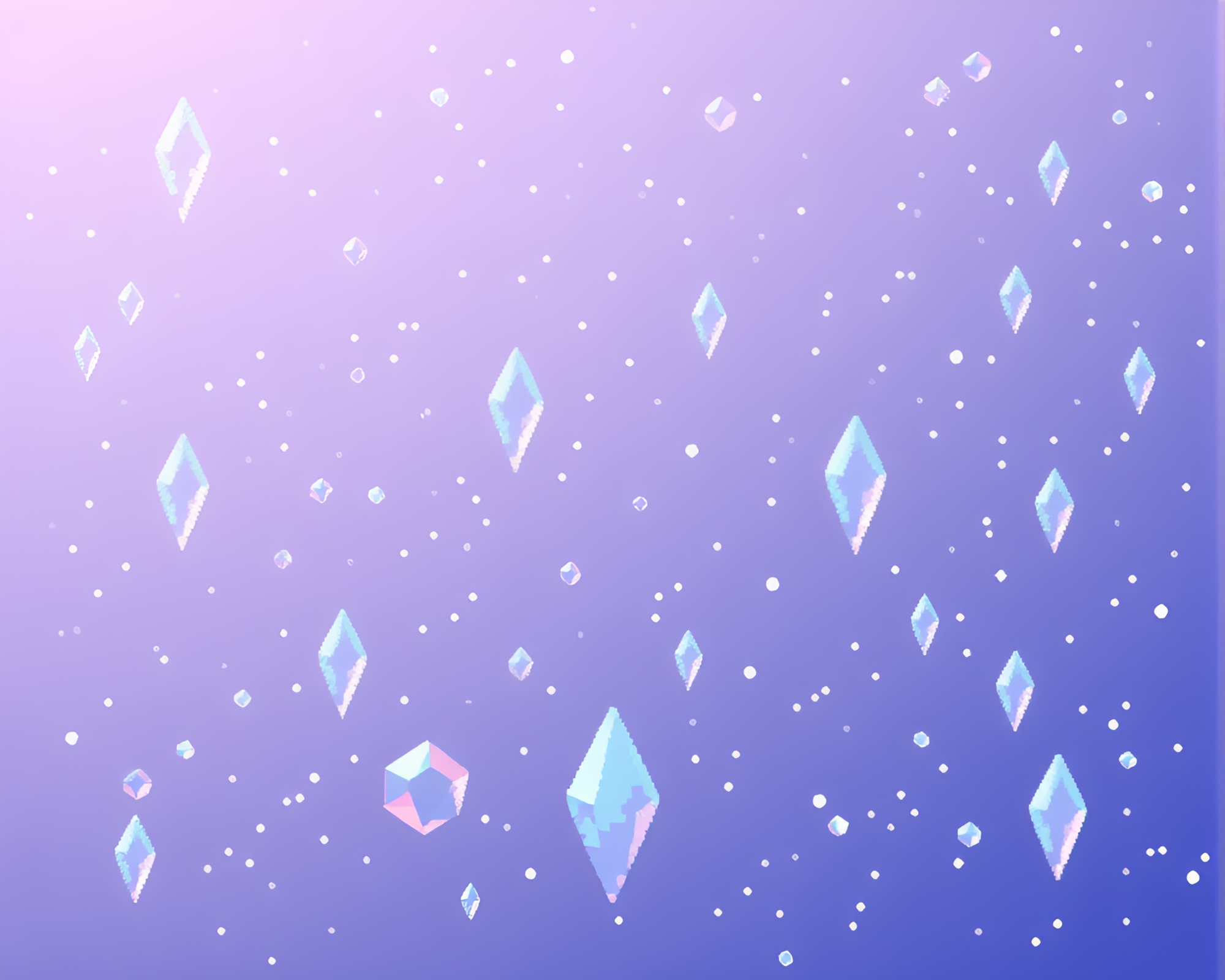 Frozen Ethereal Crystal Cascade in Pastel Pixels – free AI stock image