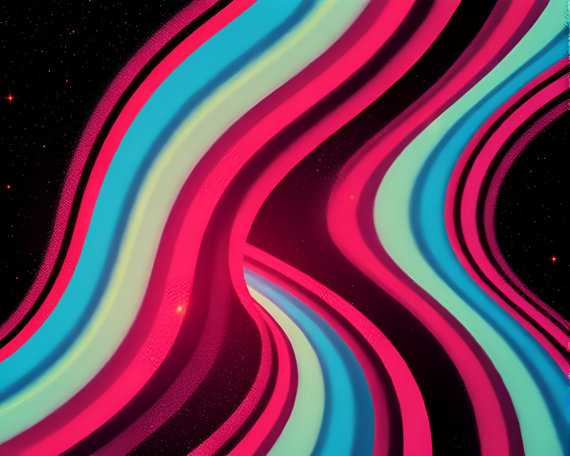 Retro Wave Grid Stardust Beauty Maximalist Design – free AI stock image