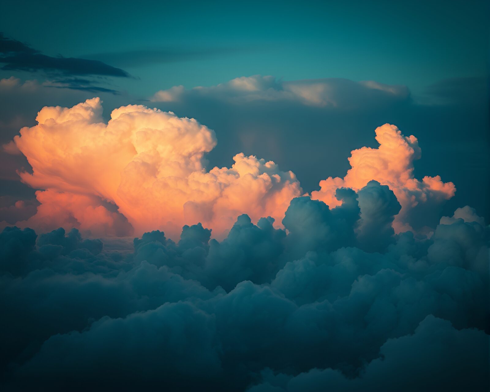 Vivid earth tones swirl under neon dreamy skies