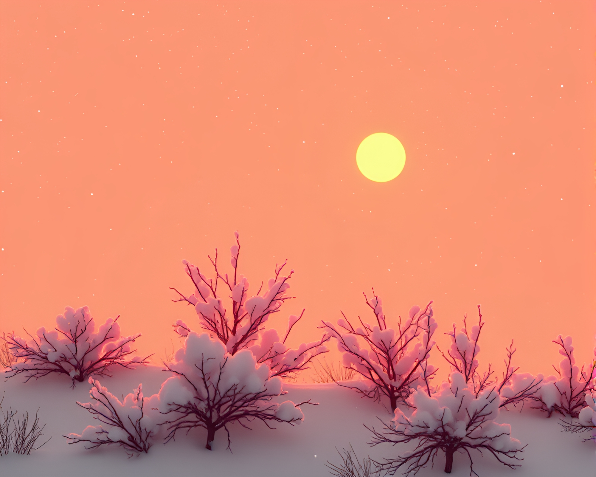 Retro Futurism Snow-kissed Phoenix Minimalism – free AI stock image