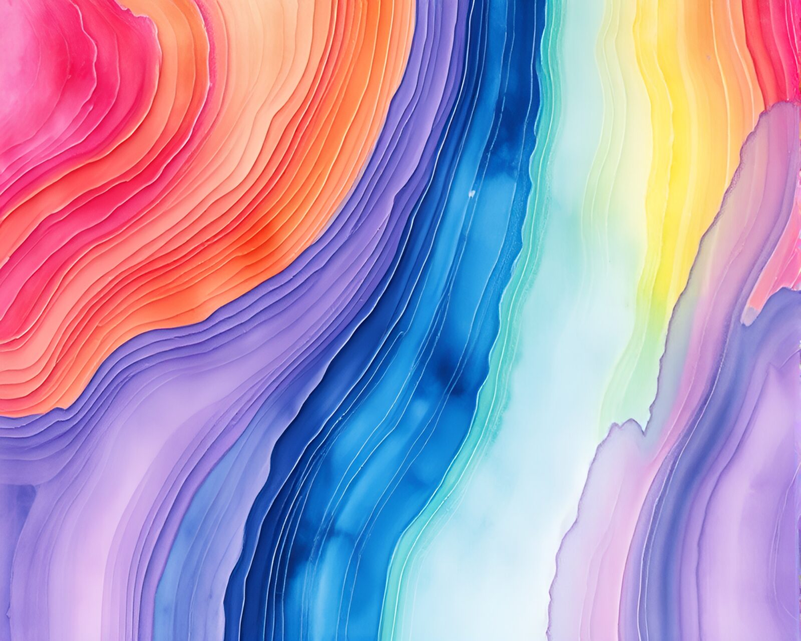 Colorful watercolor art of a celestial fairy dancing gracefully