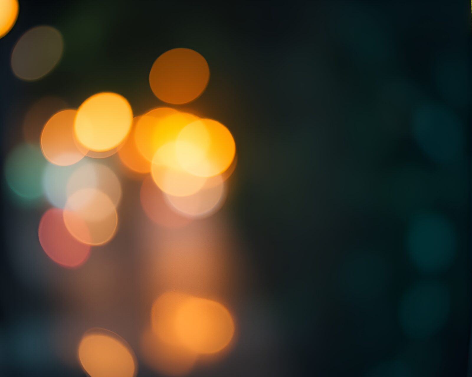 Fantastical desert oasis bathed in retro color fade and bokeh lights
