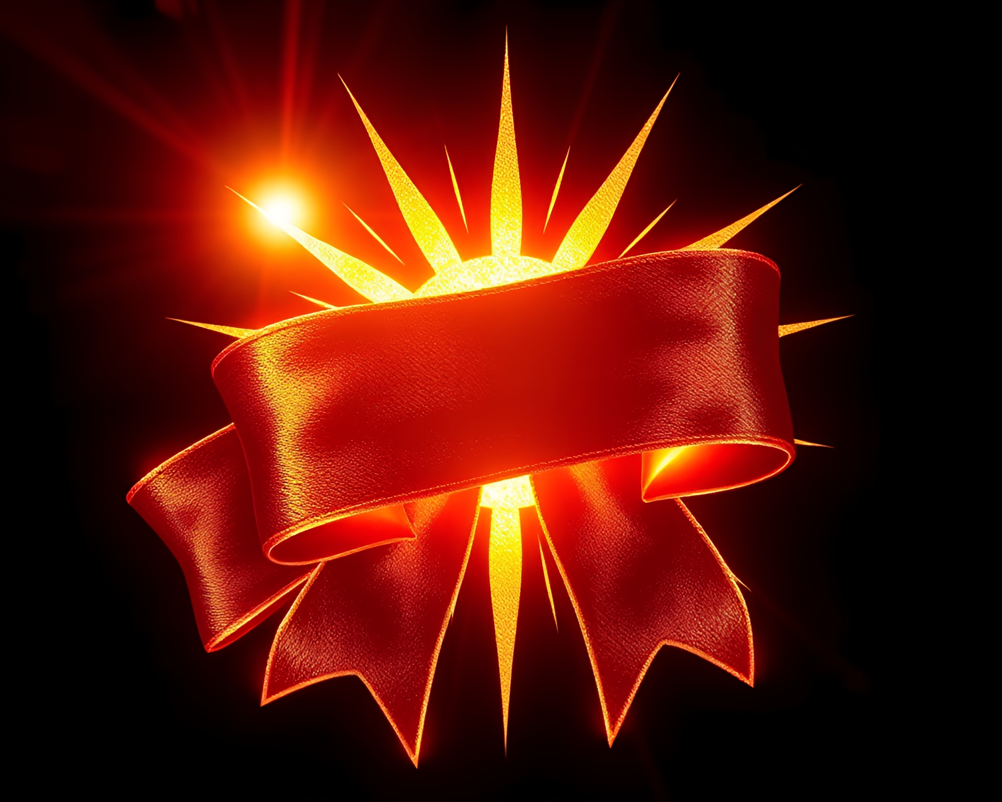 Foil-Stamped Solar Flare on X-ray Satin Ribbon – free AI stock image