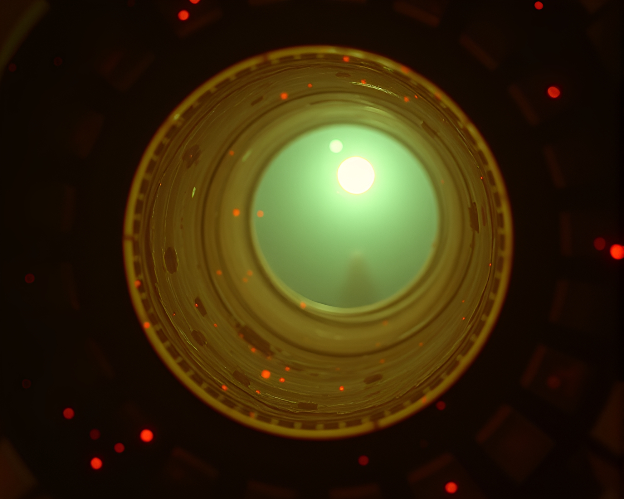 Mesmerizing Wormhole Generator in Peachy Etching Style – free AI stock image