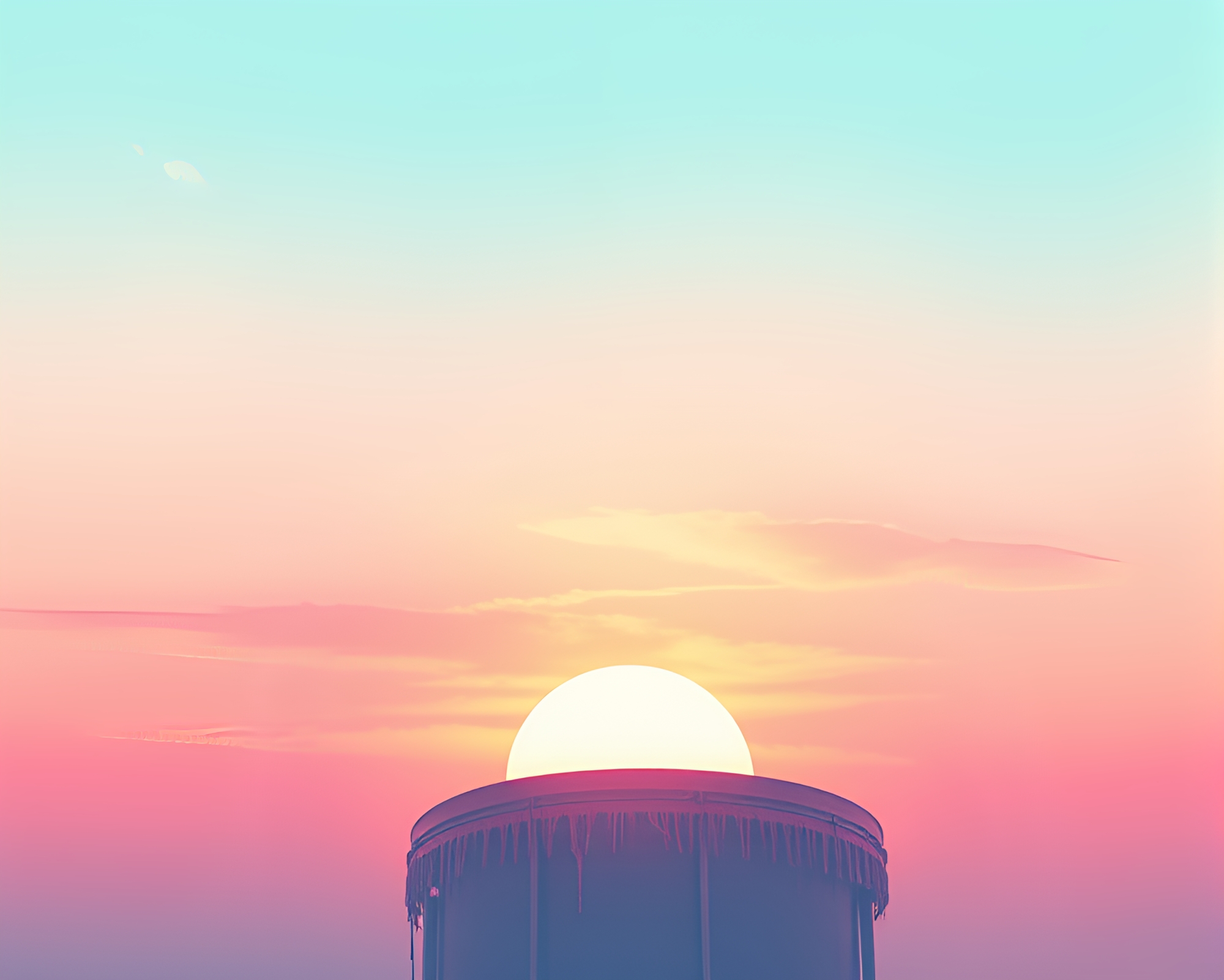 Drums of Sunrise: Textured Drip Paint Sky Symphony – free AI stock image