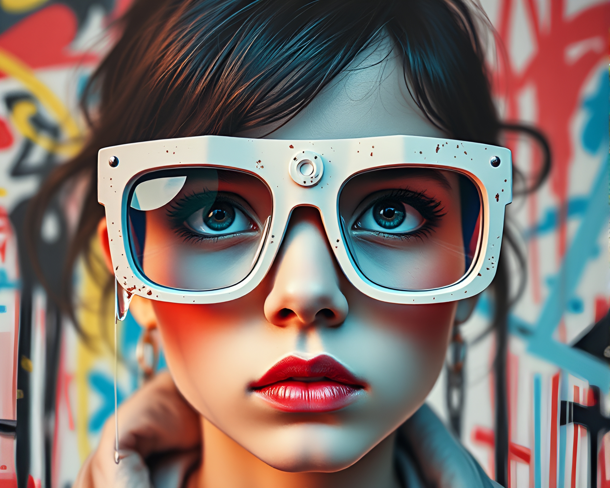 Torn Paper Augmented Reality Glasses Graffiti – free AI stock image