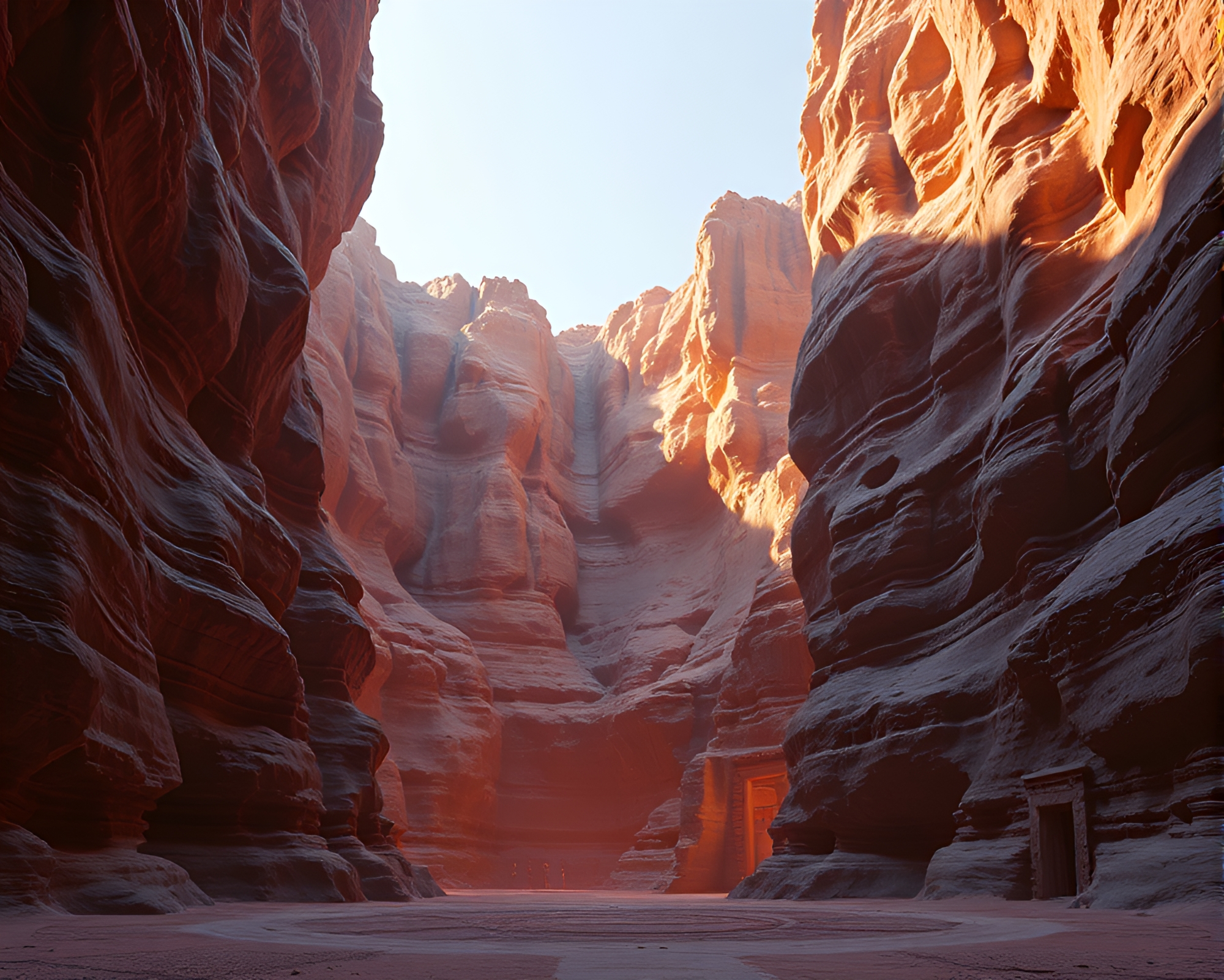 Eroded Canyon Throne Room CGI Render – free AI stock image