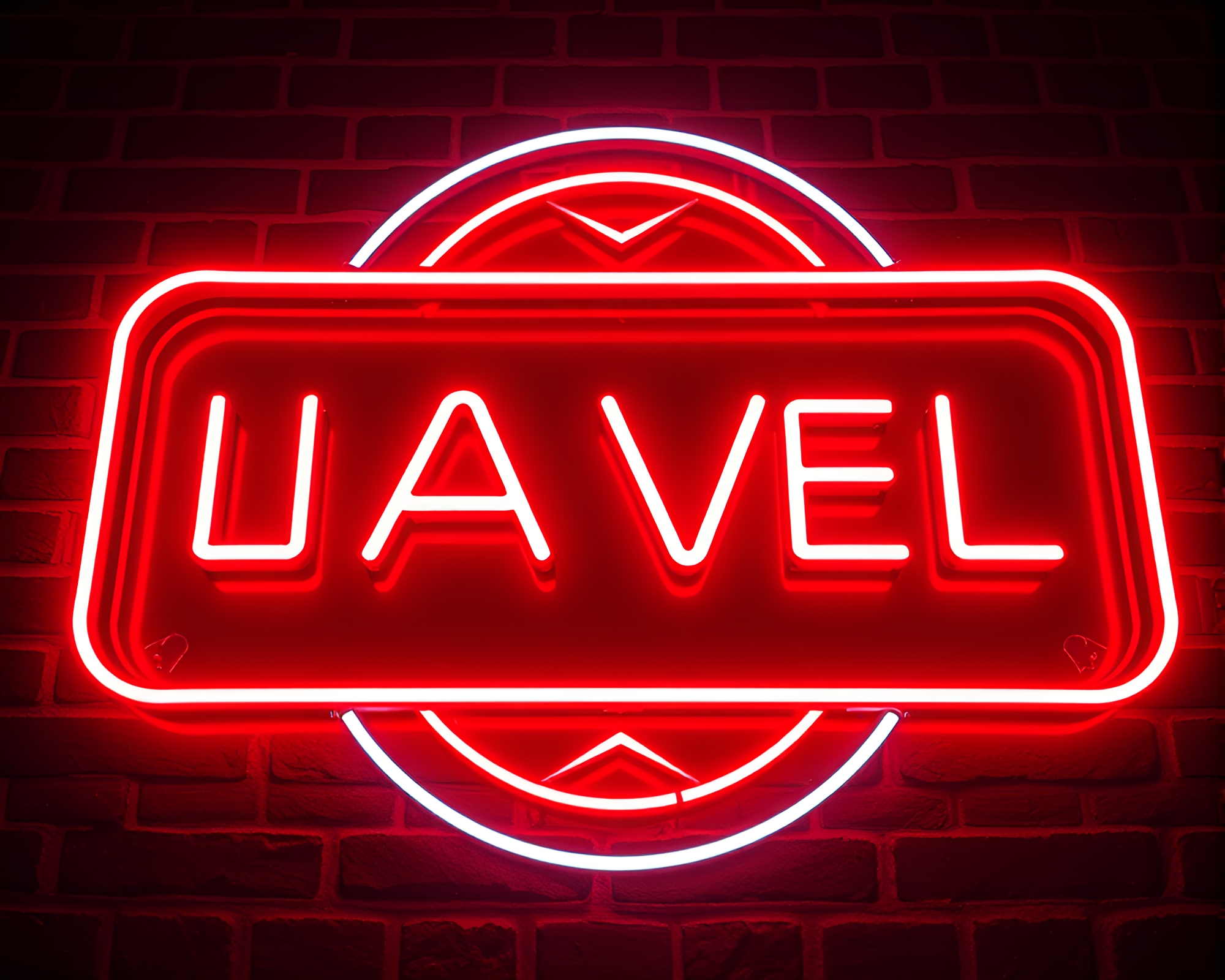 Neon Brick Red Cinemagraph Geometric Patterns – free AI stock image