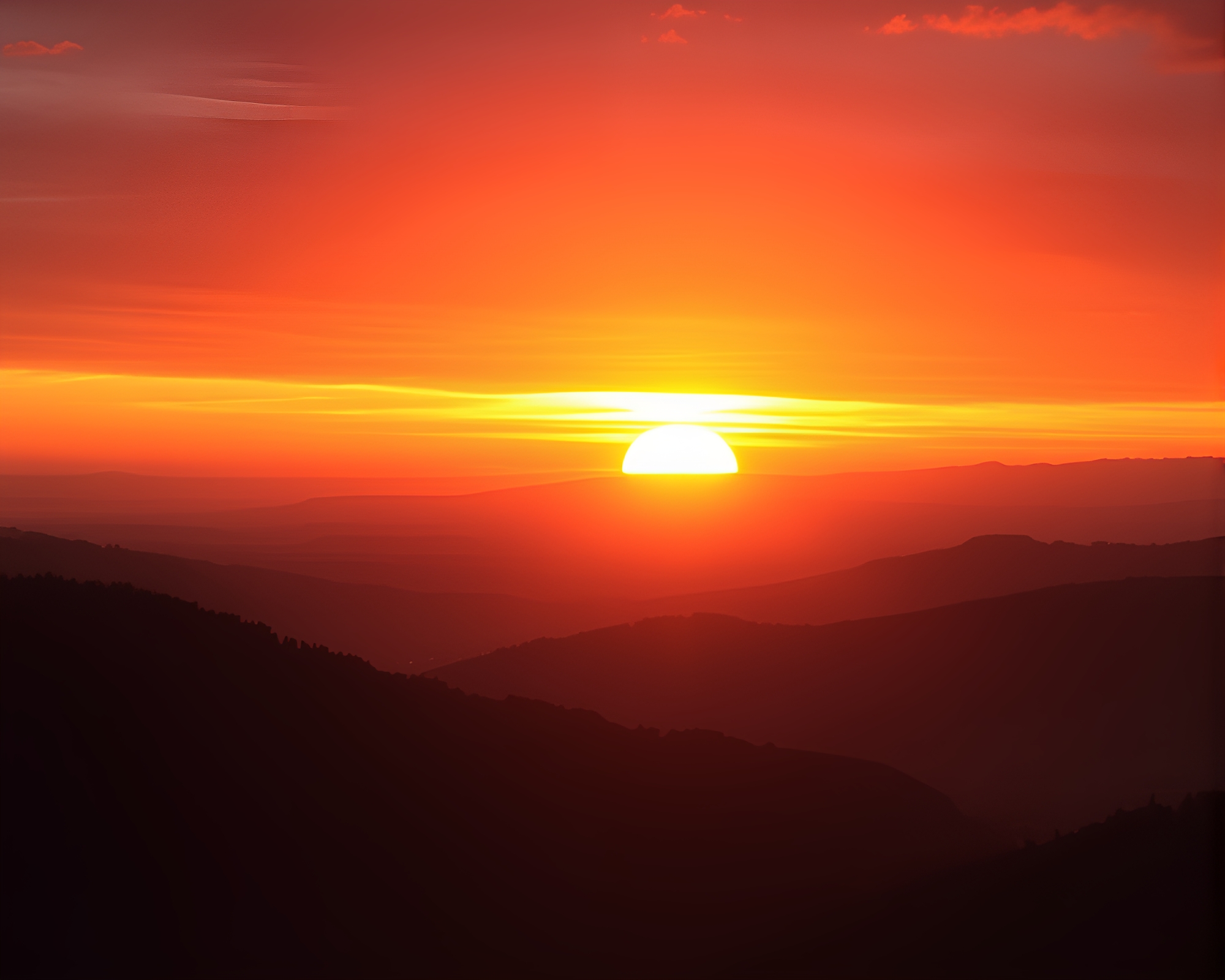 Vaporwave Sunset Silhouette – Theatrical Panoramic View – free AI stock image