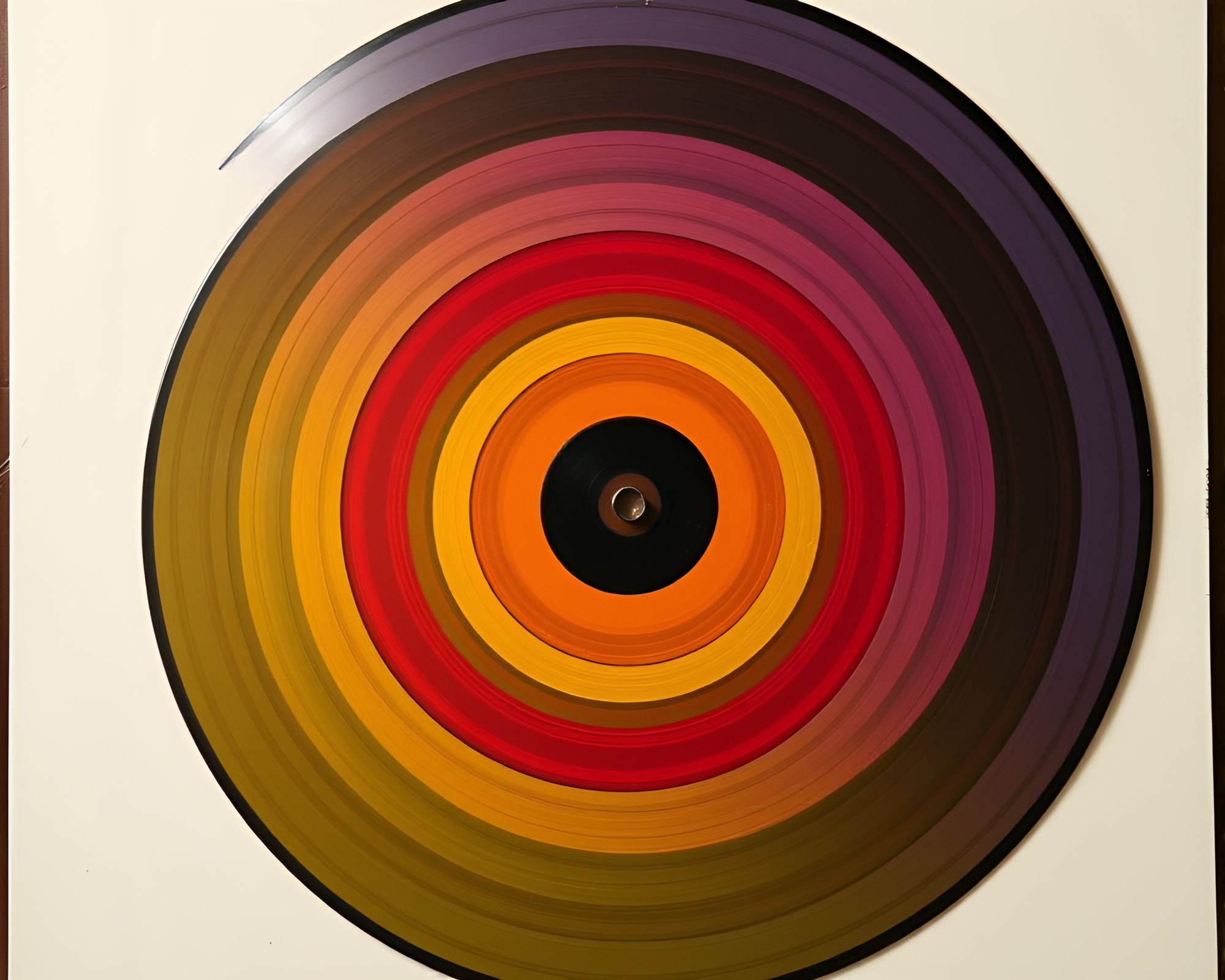 Vinyl Record Universe: Tenebrism Concentric Circles – free AI stock image