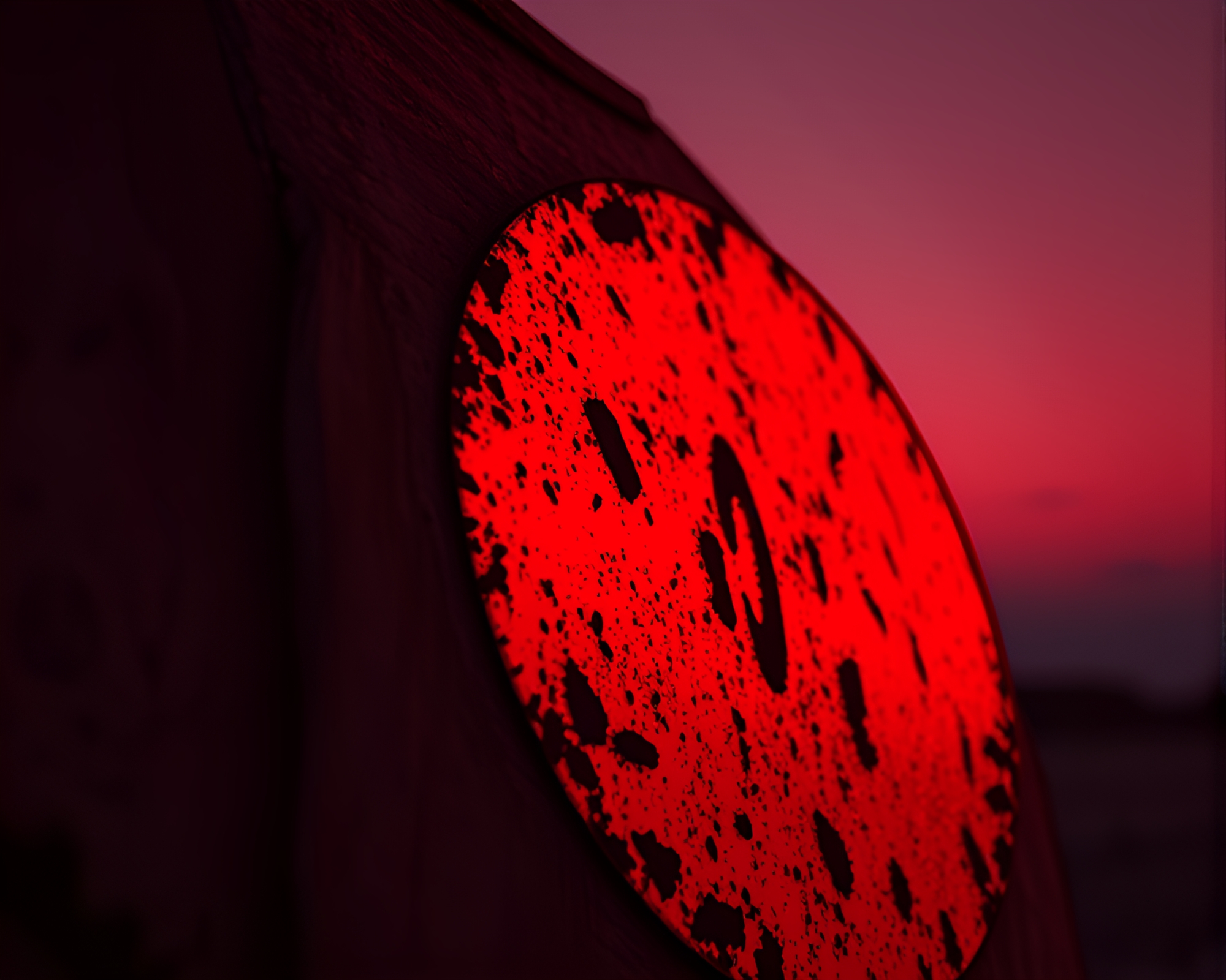 Vaporwave Sunset: Rust Patina in 3D Scan Contrast – free AI stock image