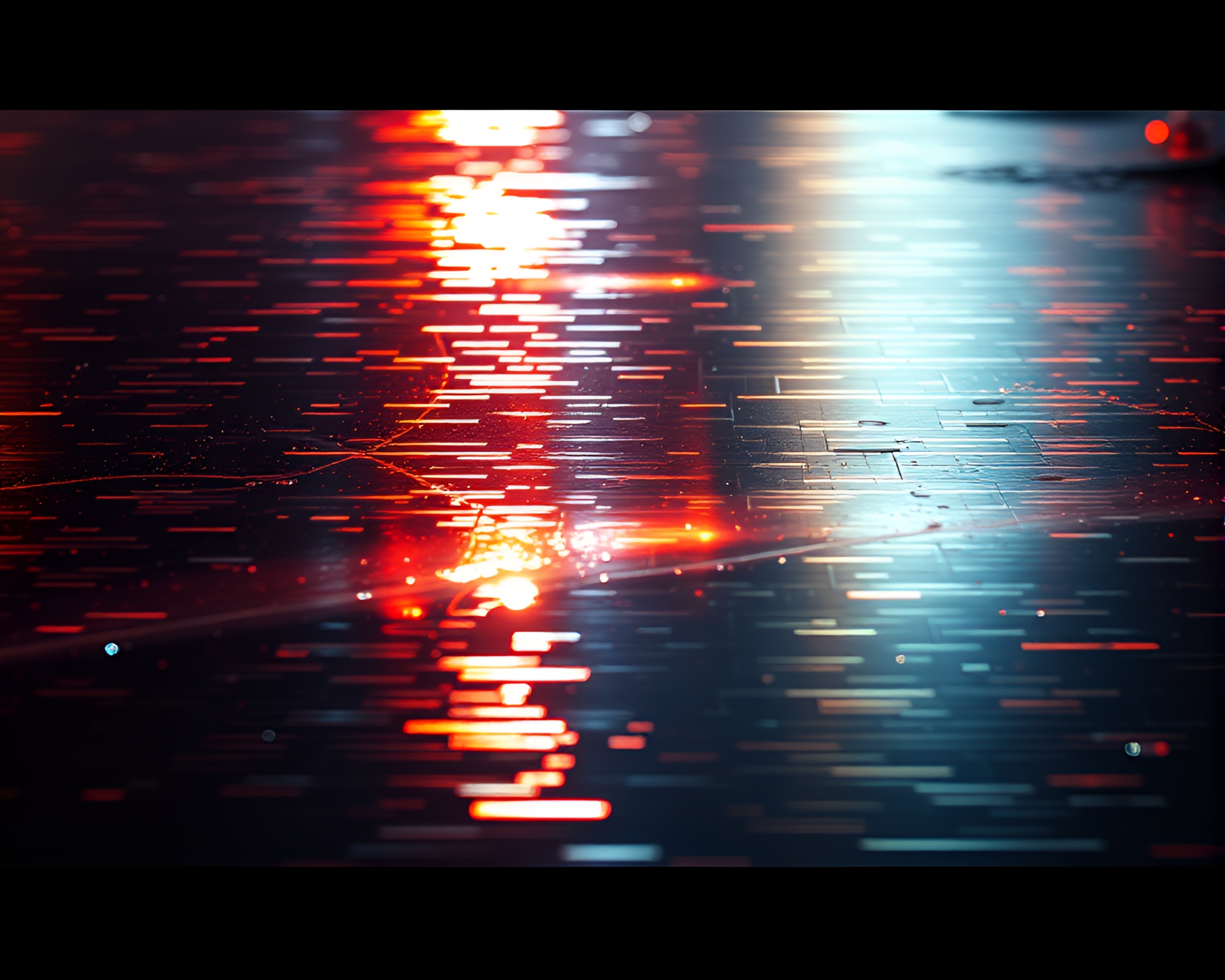 Glitched metallic reflection creates dynamic digital art – free AI stock image