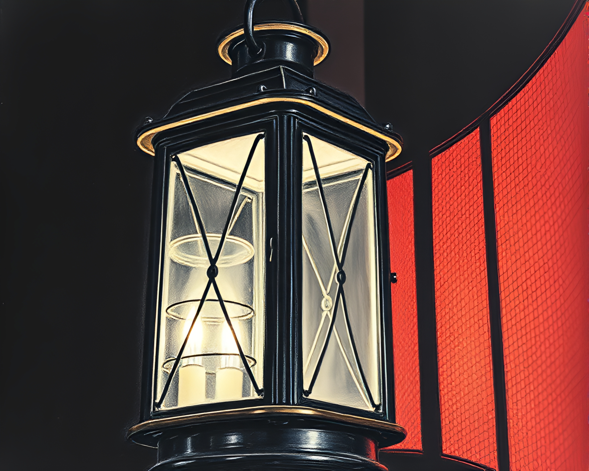Dramatic Lantern Focus Stacking Drawing – free AI stock image