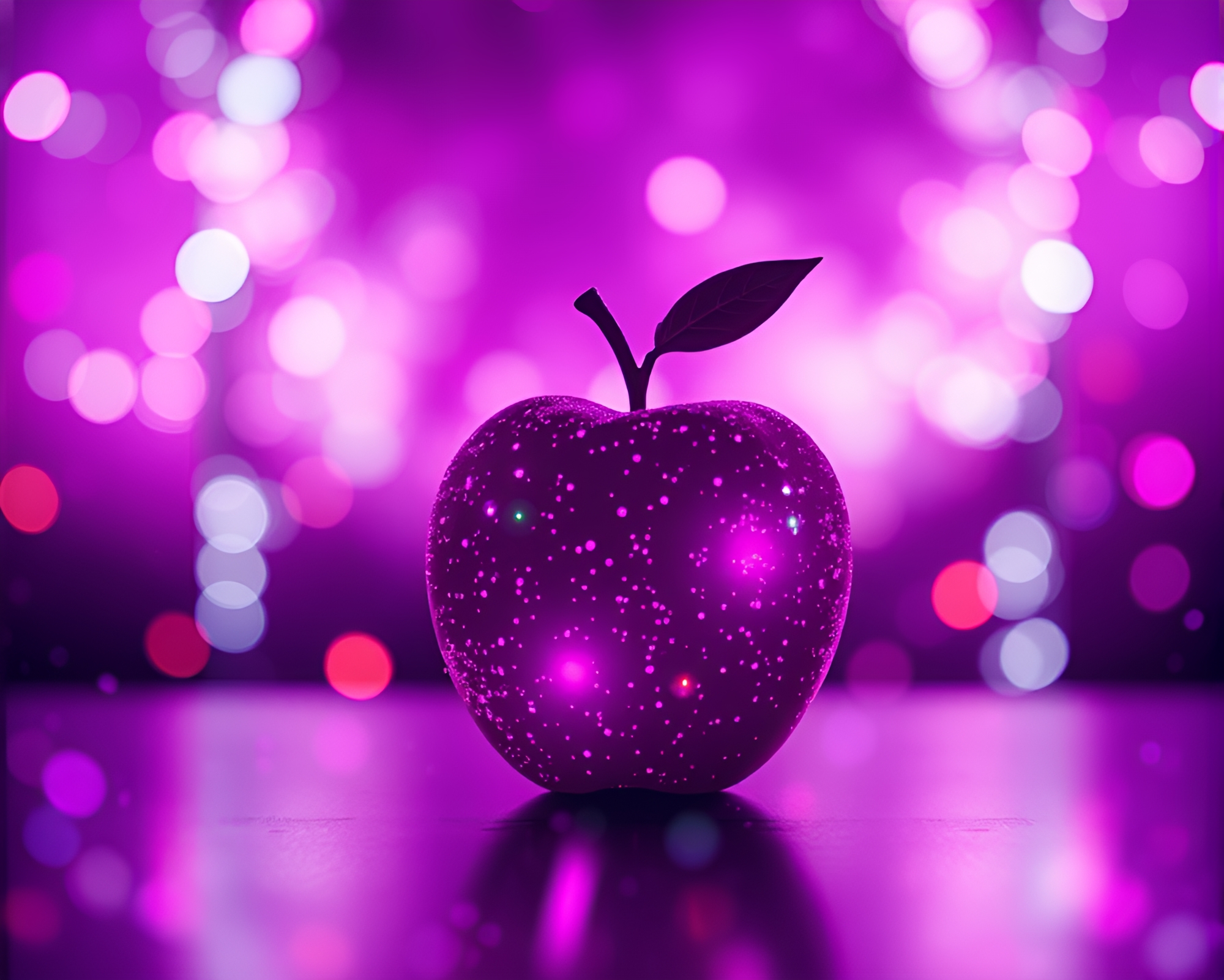 Twilight Apple Cider Hologram Glitch Art – free AI stock image