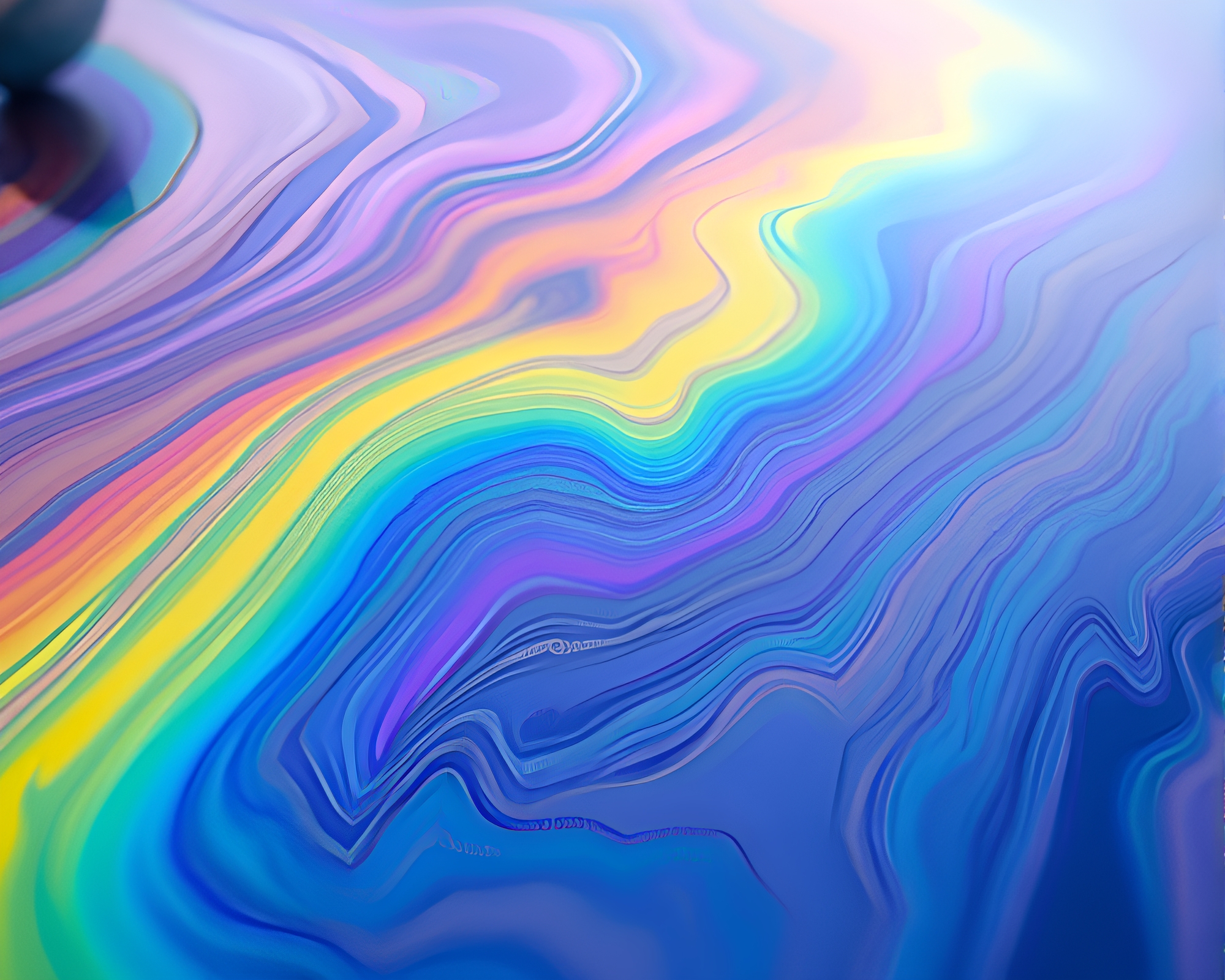 Surreal Oil Slick Rainbow Dream Journal – free AI stock image