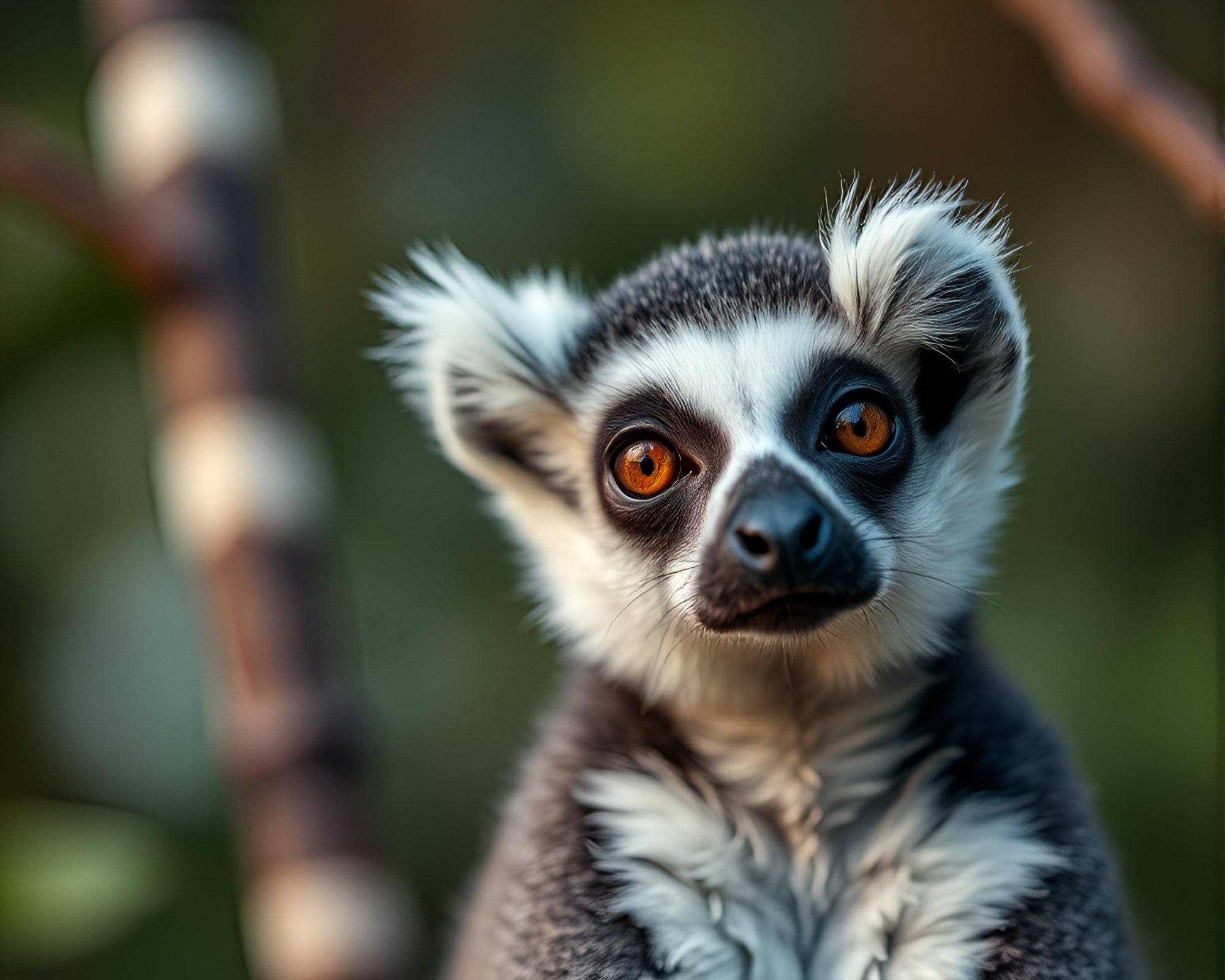 Lemur in Dreamy Pastel Forest: 3D Scan Composition – free AI stock image