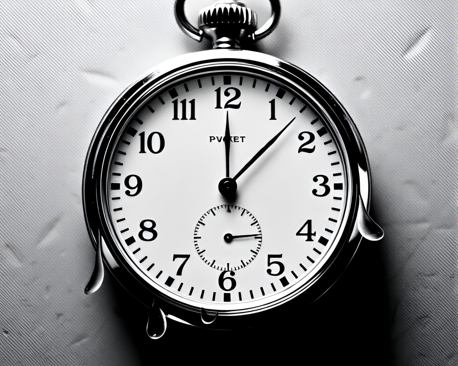 Shattered paper sheets framing an antique pocket watch