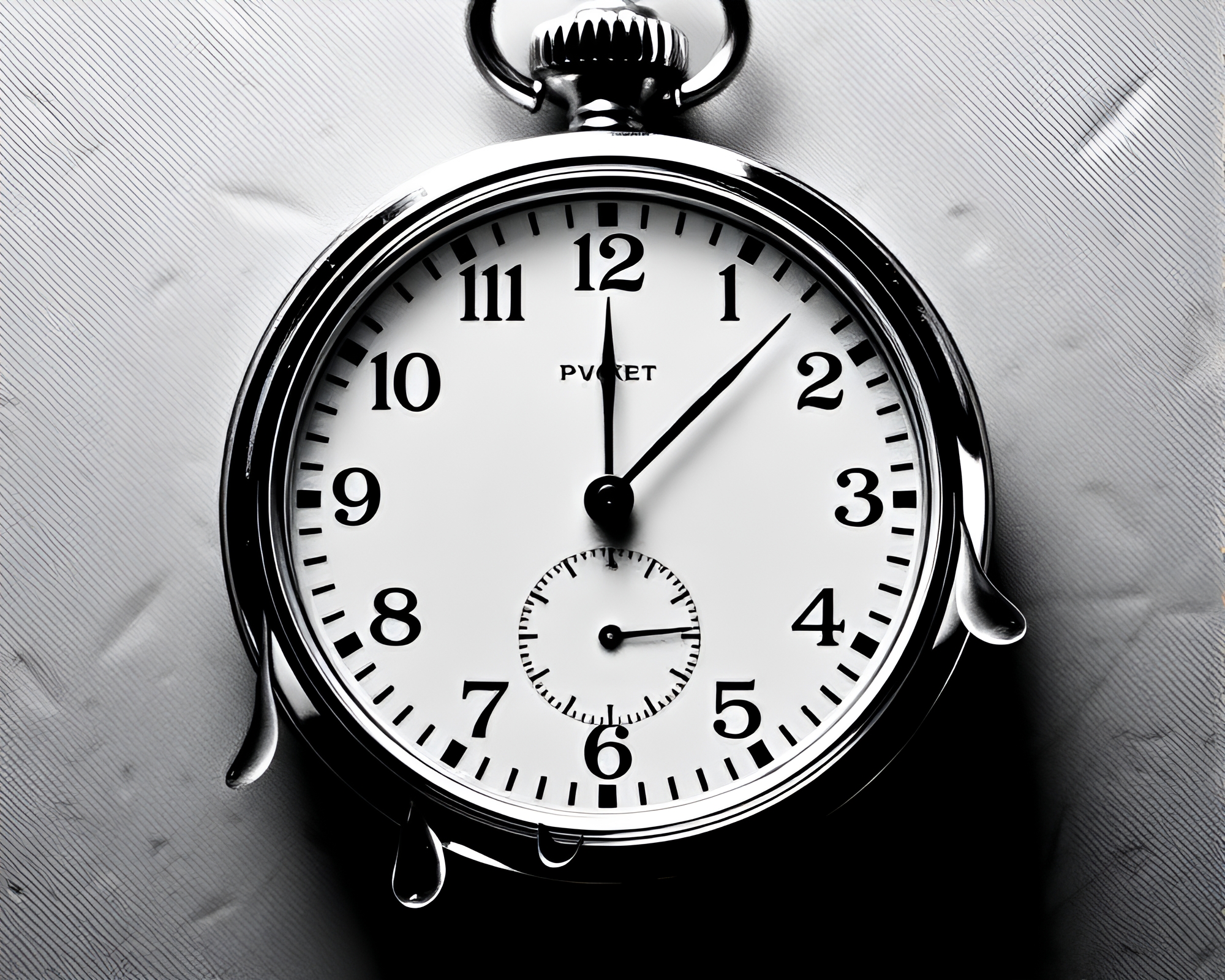 Ethereal Pocket Watch amidst Torn Papers – free AI stock image