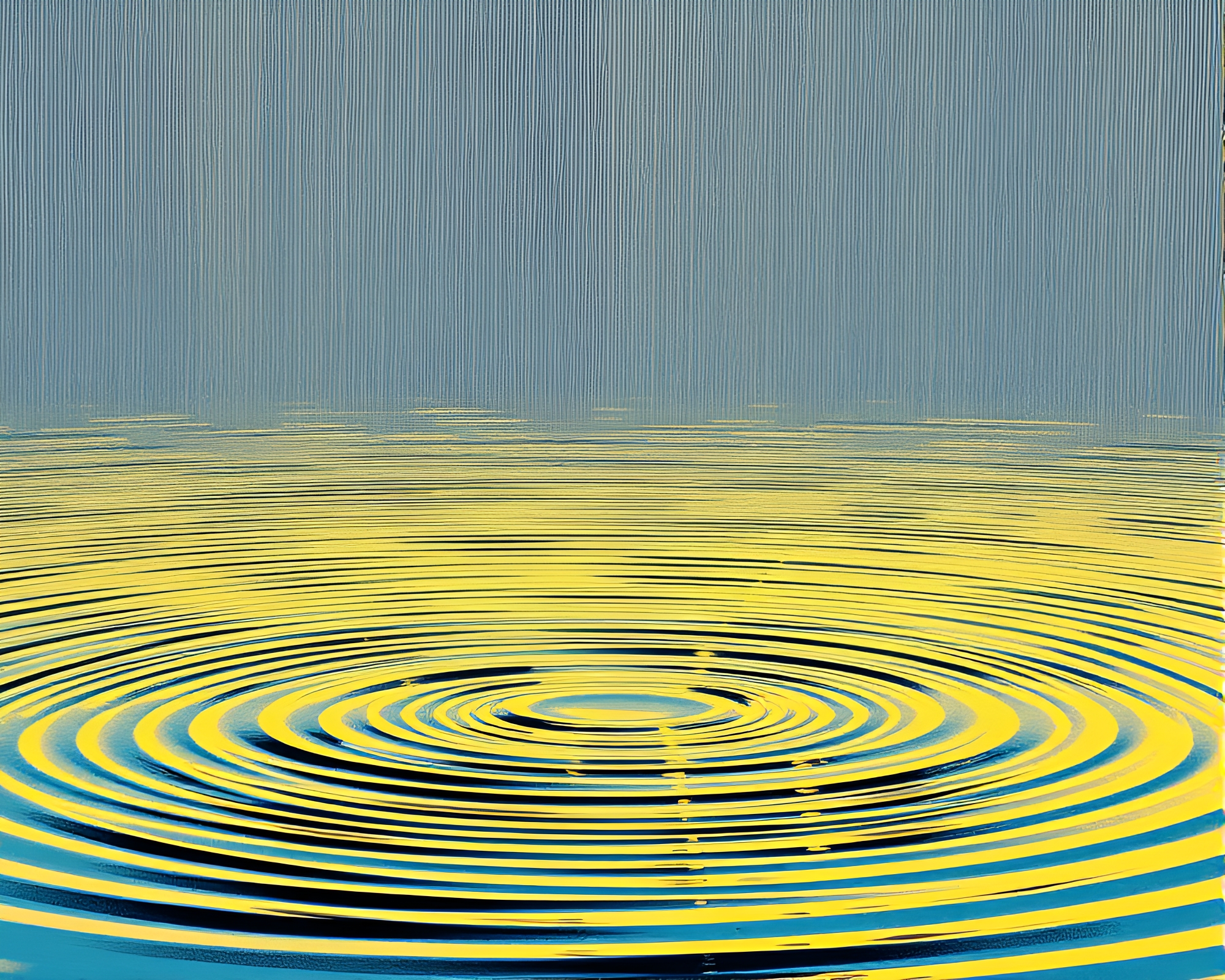 Neon Water Reflections in Time Dilation Field – free AI stock image
