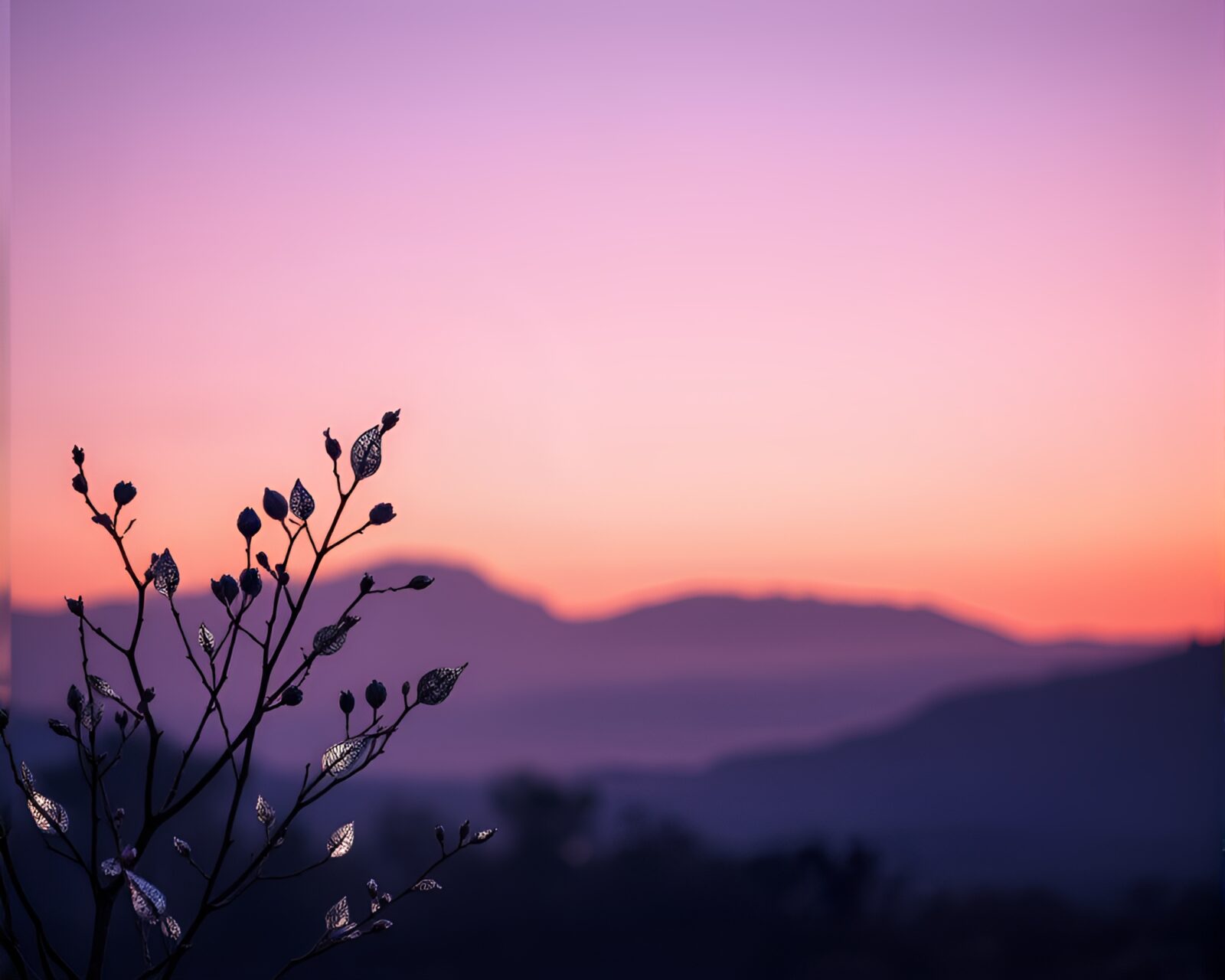 Majestic ultraviolet Phoenix in silver leaf dawn mist artwork