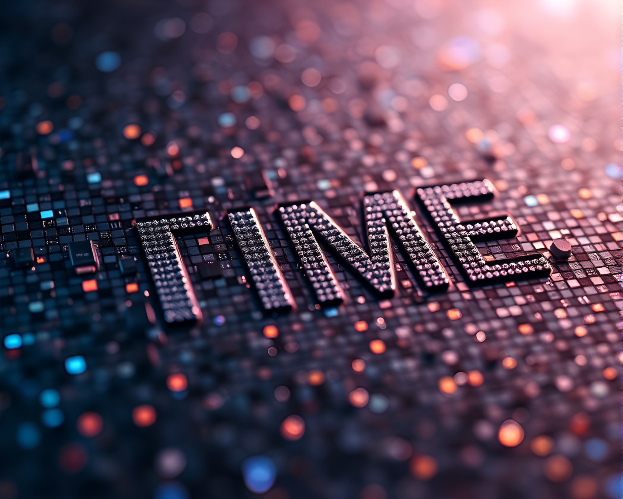 Time Dilation Field: Holographic Mosaic Engravings – free AI stock image