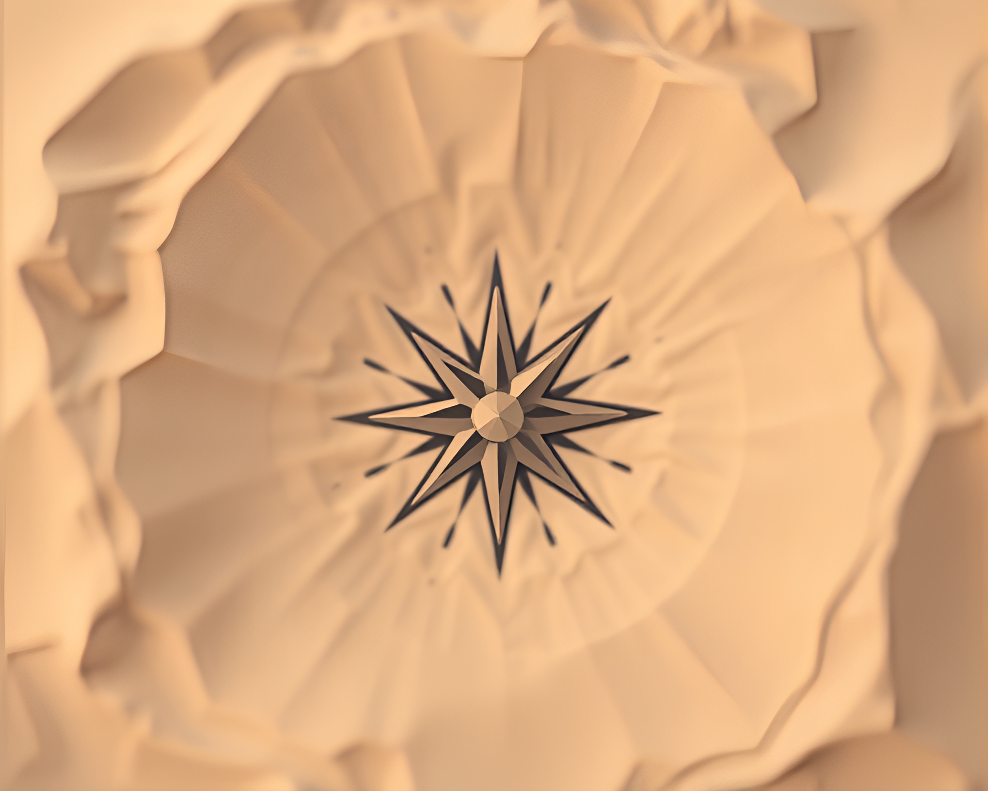 Compass Rose in Desert Sands Mirage – free AI stock image