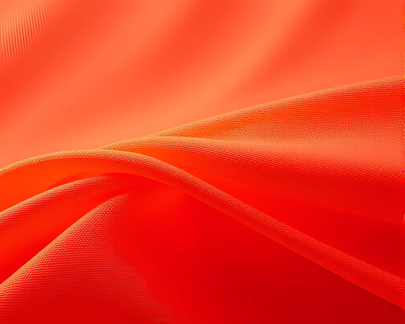 Artistic depiction of fabric folds in an orange sunset light