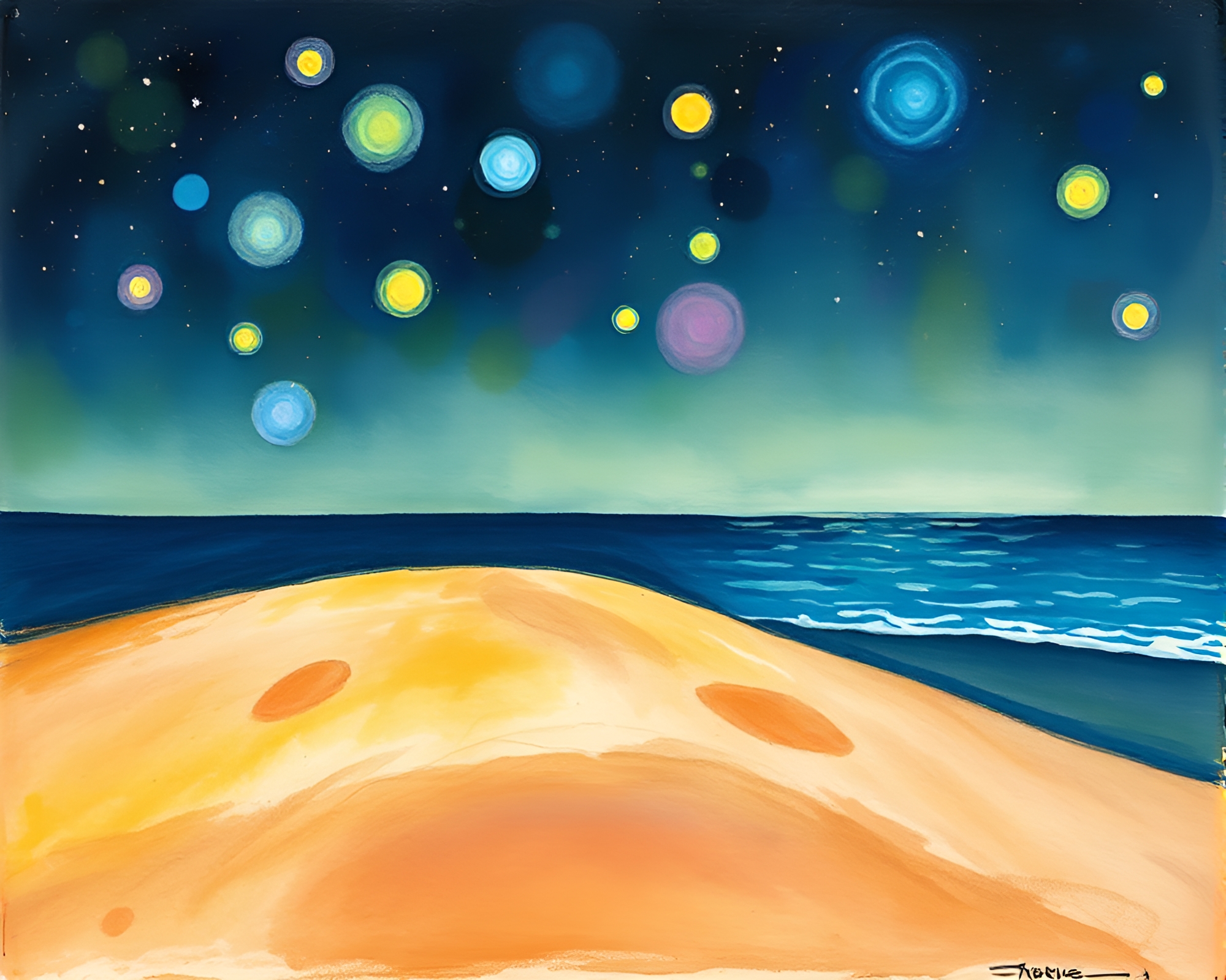 Ethereal Sand Dunes with Opera-House Glow – free AI stock image