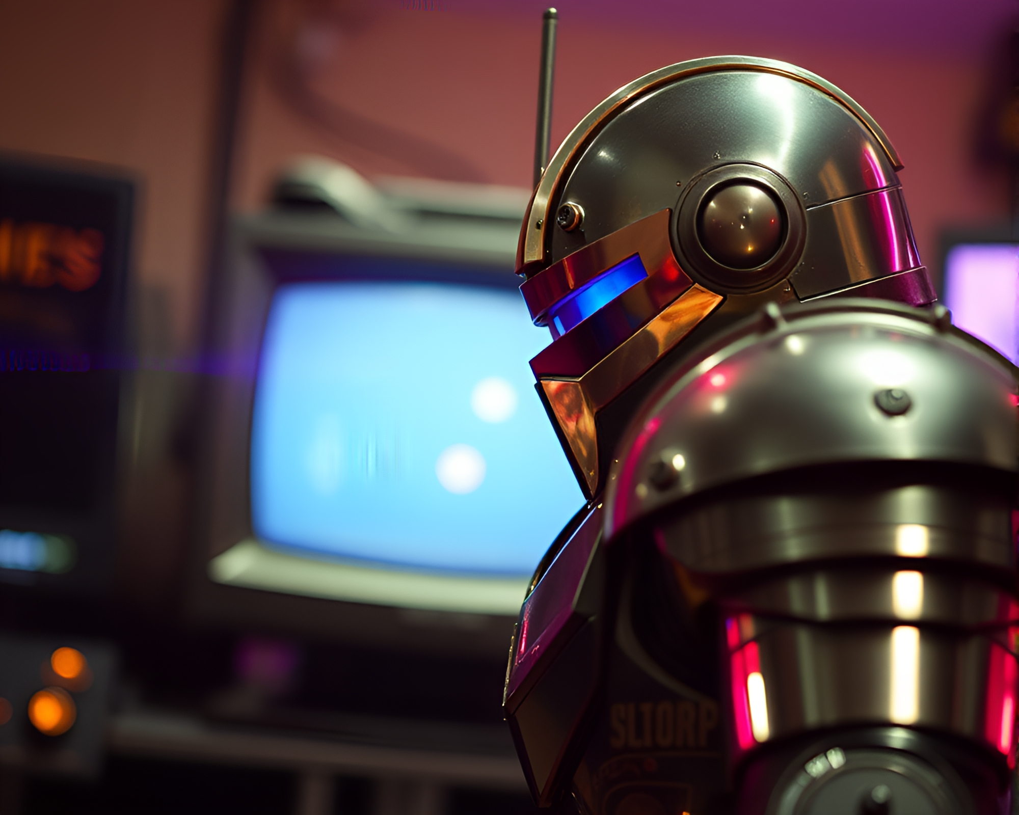 Warrior in Distorted Reality – free AI stock image