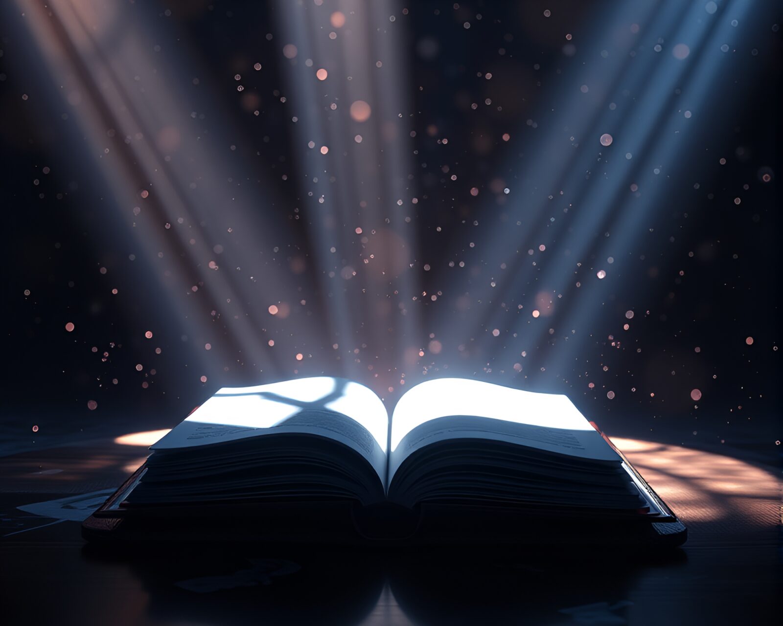 Detailed illustration of dream journal with glossy rays of light