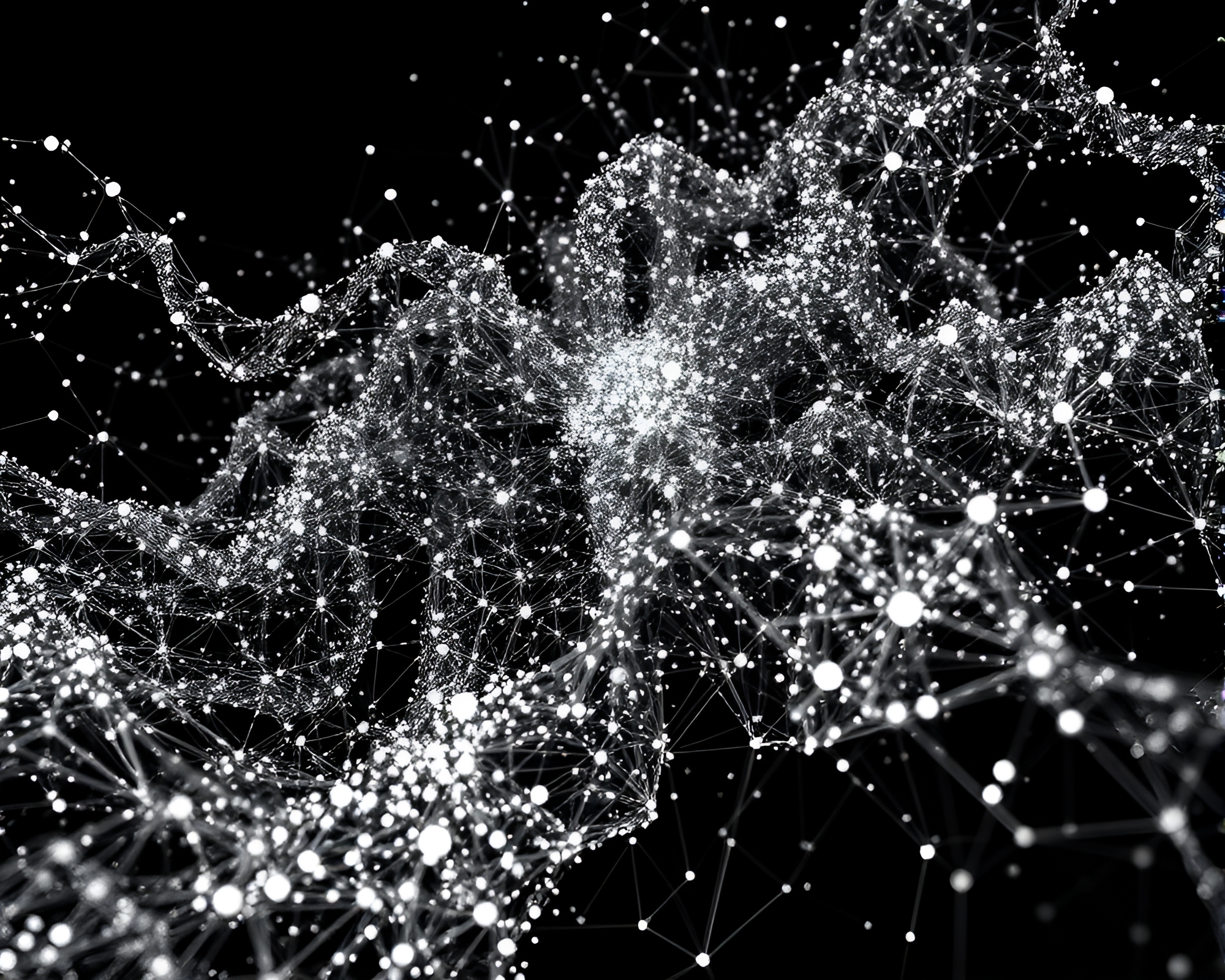 Cybernetic Nanobot Swarm Crosshatching Emergence – free AI stock image