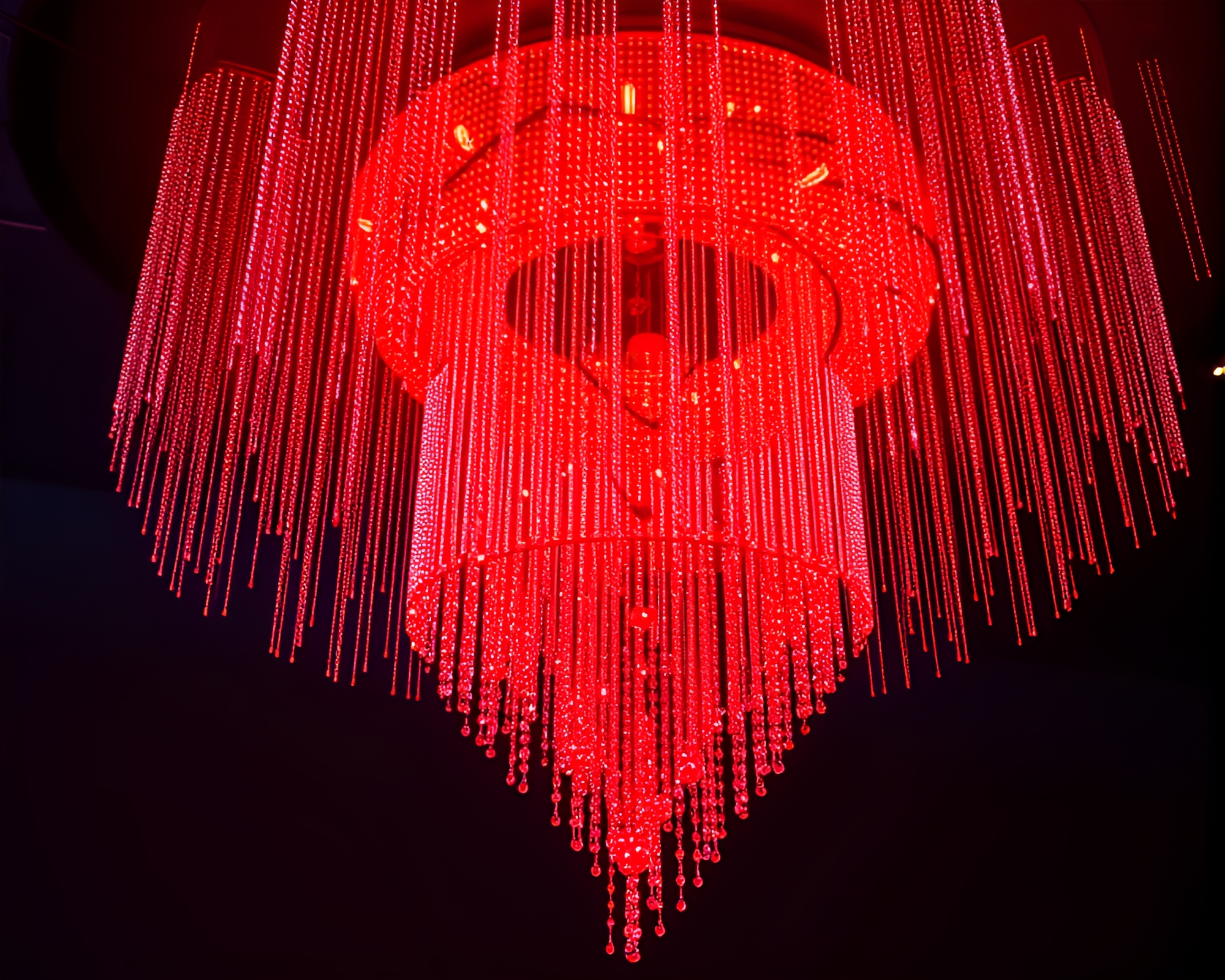 LED Pixel Grid Crystal Chandelier Pop Art – free AI stock image
