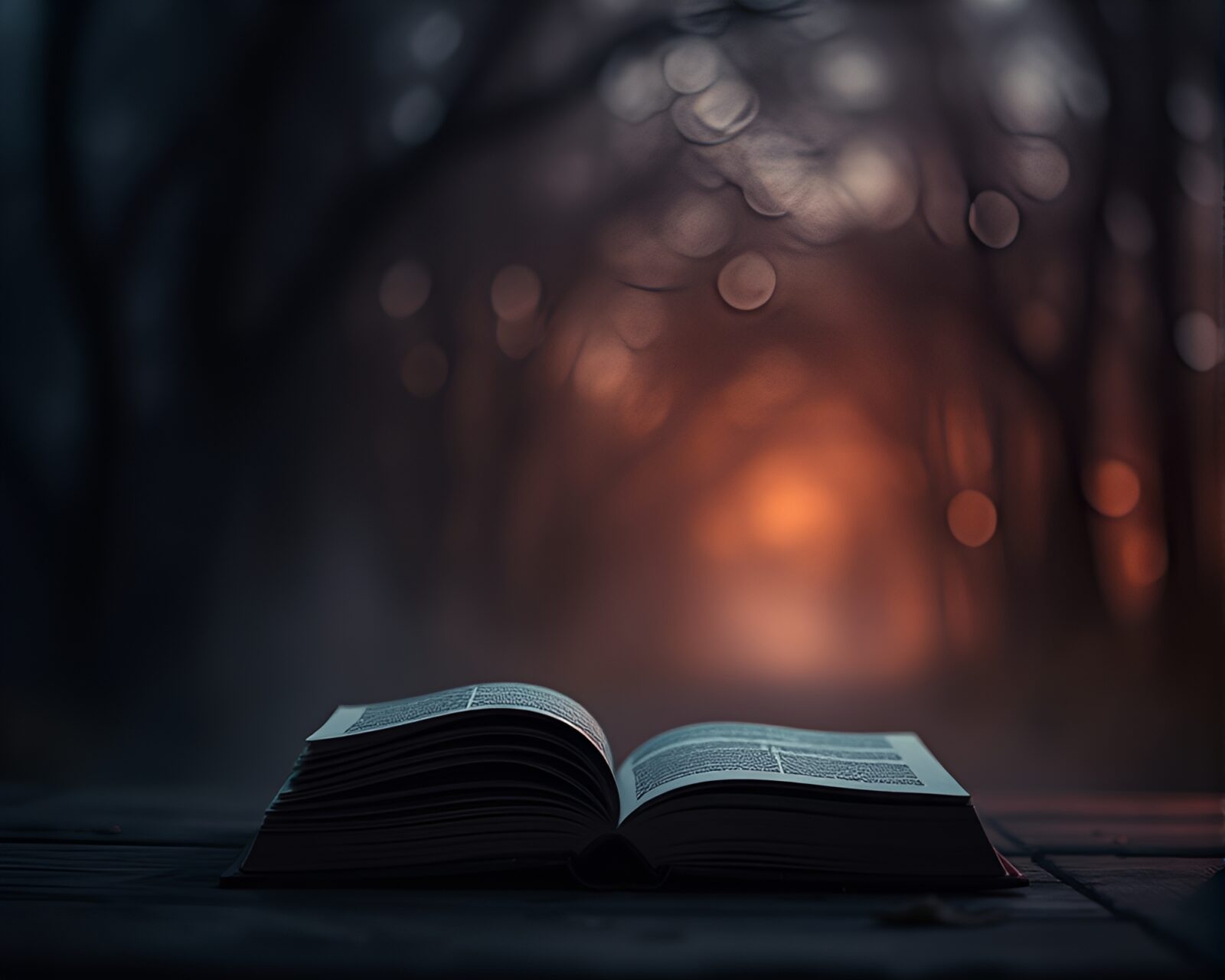 Soft focus background with path tracing, Poe's eerie theme