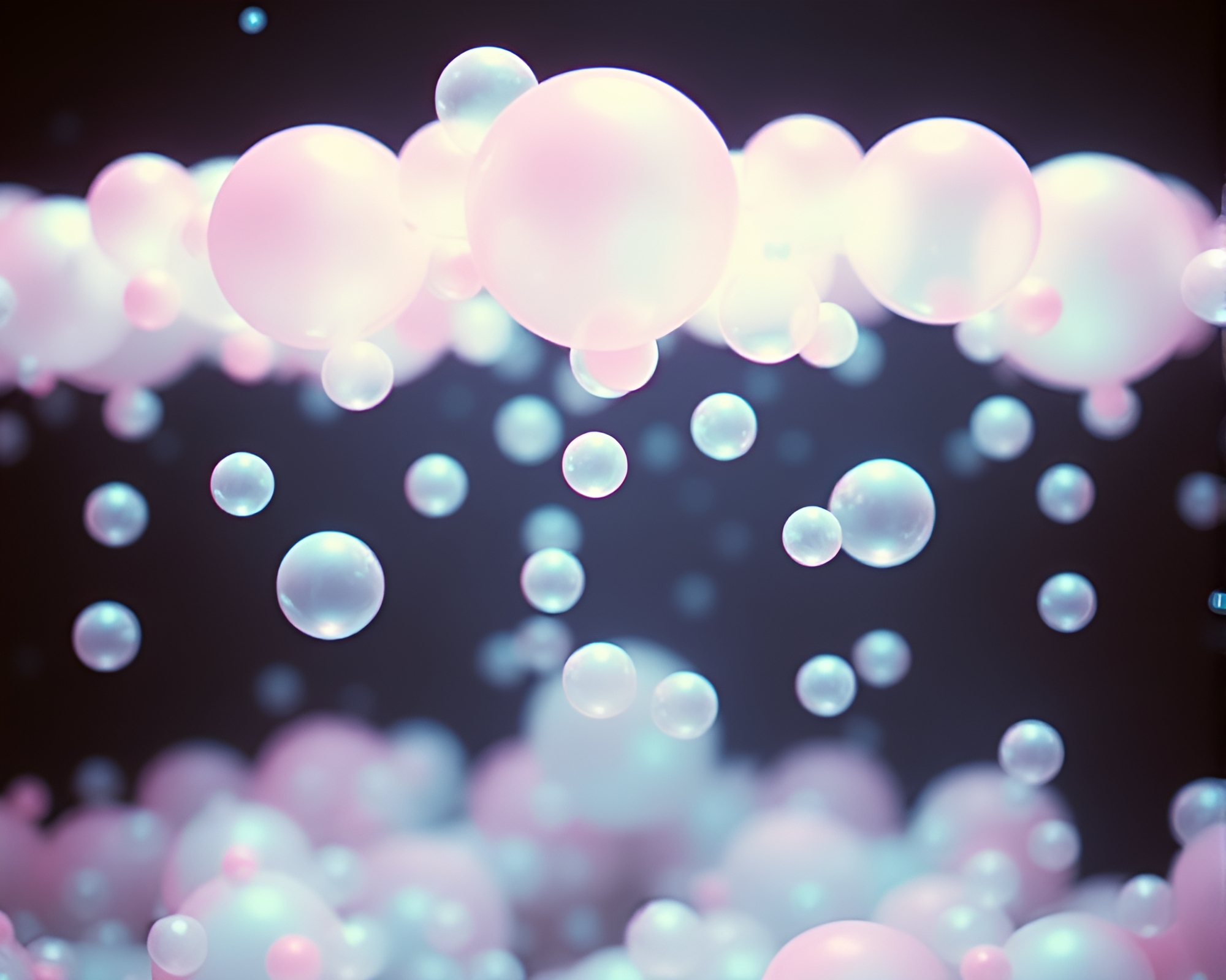 Gryphon Bubble Cluster Amid 80s VHS Aesthetic – free AI stock image