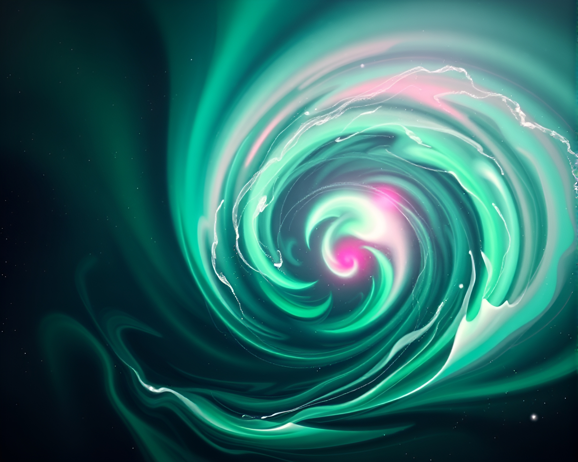 Aurora Borealis Calligraphy in Vortex Twist – free AI stock image