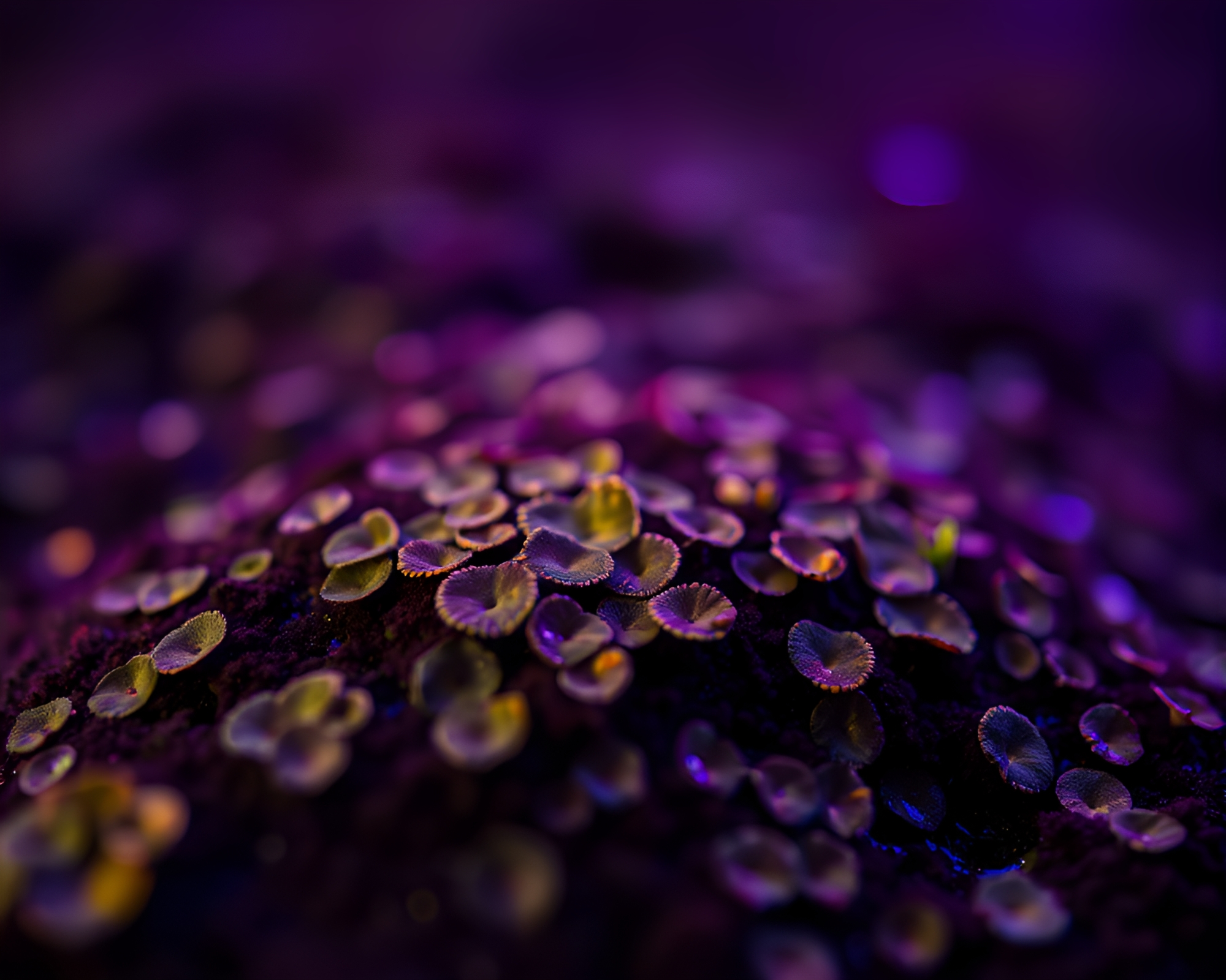 Mildew Oasis: A Surreal Ultraviolet Dream – free AI stock image