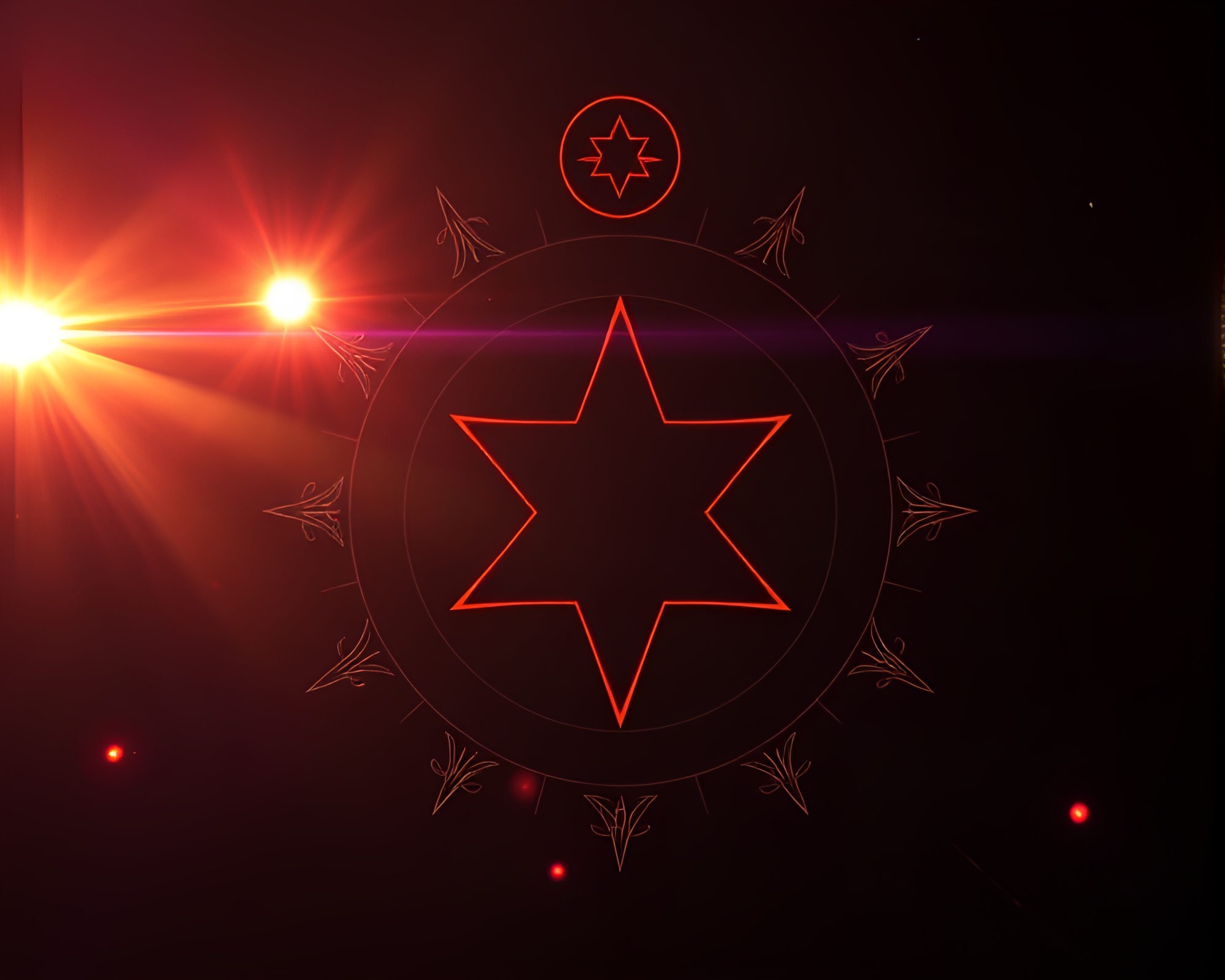 Alchemical Symbols Backscatter Flare Tri-tone Artwork – free AI stock image