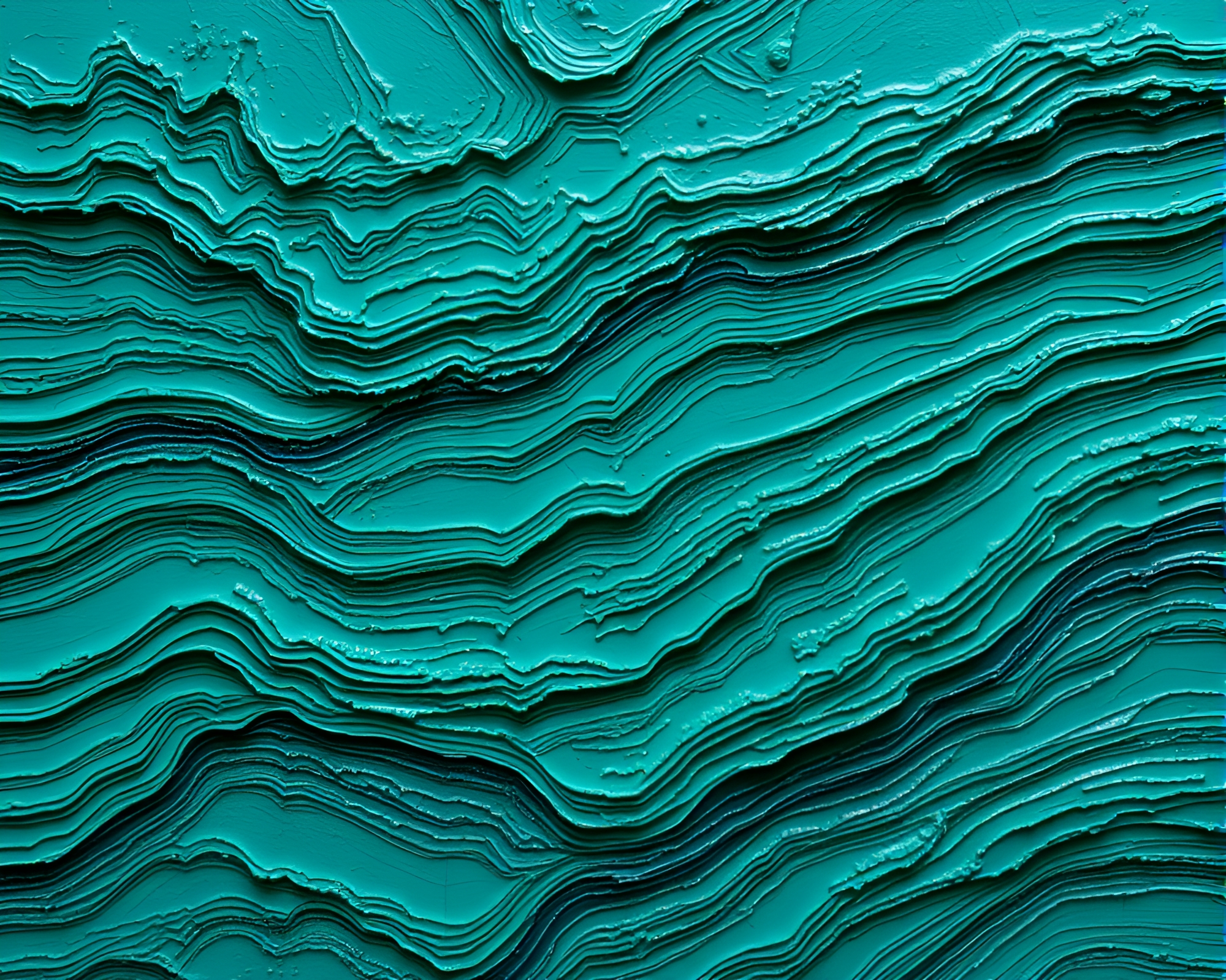Binary Code Symphony in Turquoise 3D Impasto – free AI stock image
