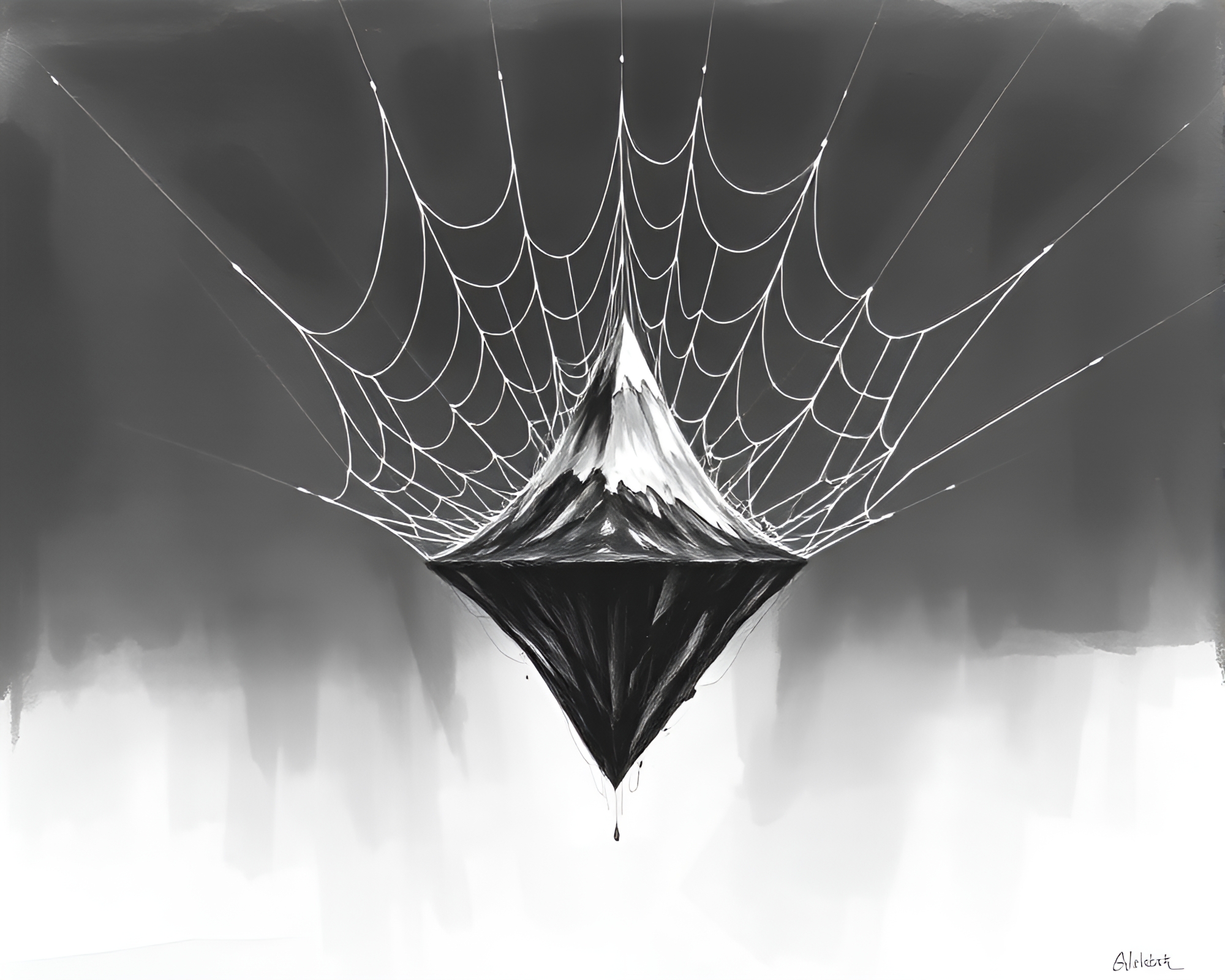 Ethereal Prism Island on Cobweb Canvas – free AI stock image