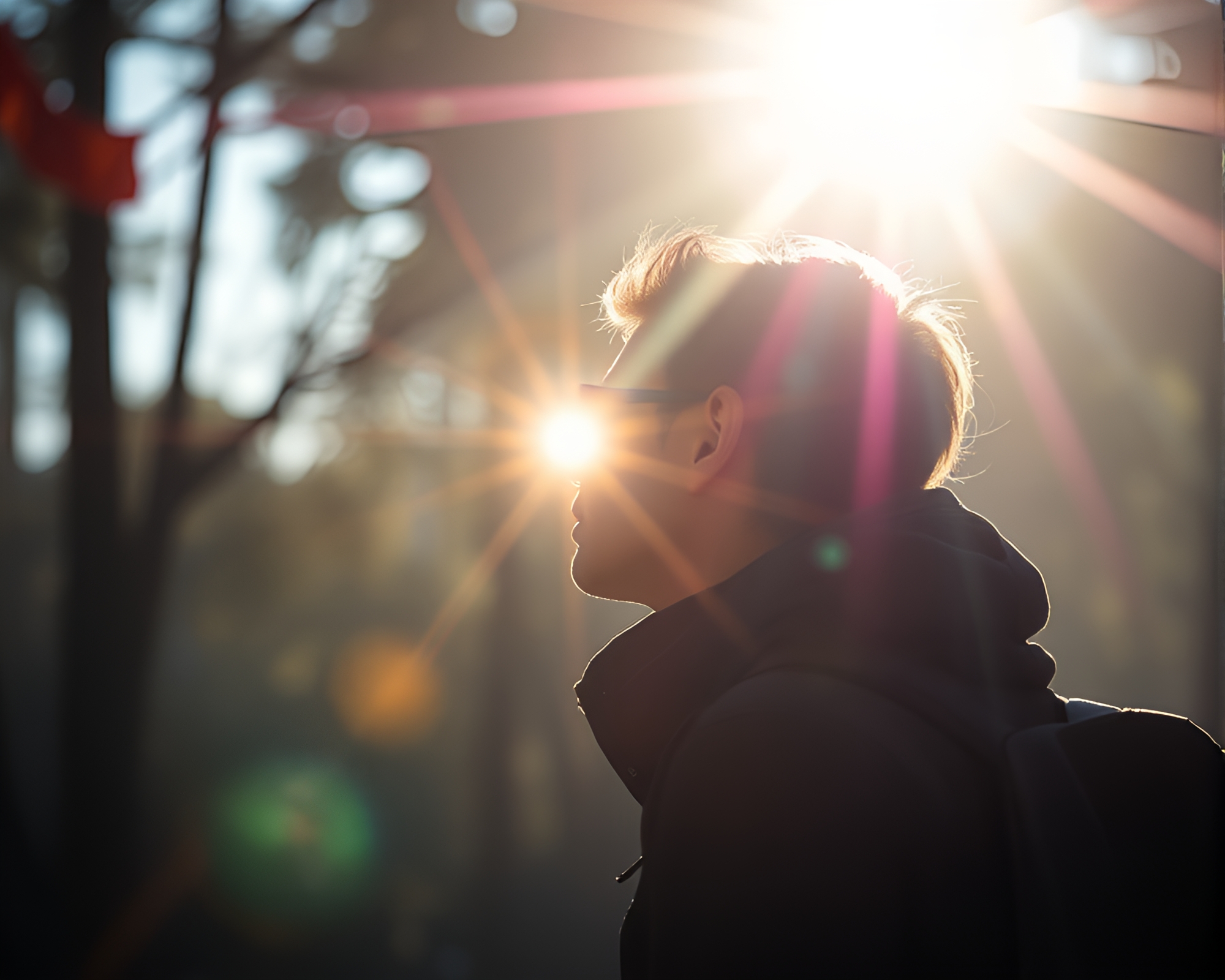 Time Traveler Lens Flare GAN Artistry – free AI stock image