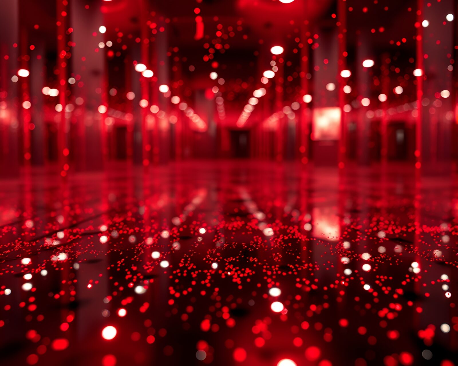 Subsurface scattering creates maze of red and holographic light