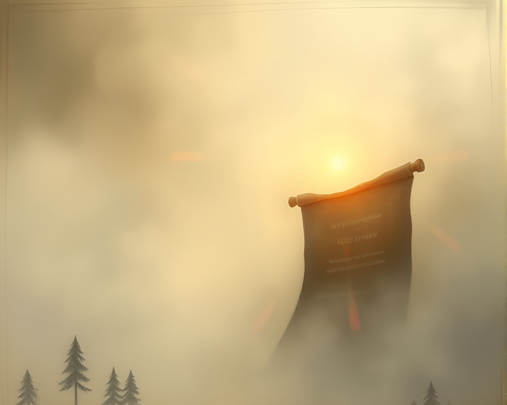 Mystical Ancient Scroll Unveiled in Sublime Pastel Glow – free AI stock image