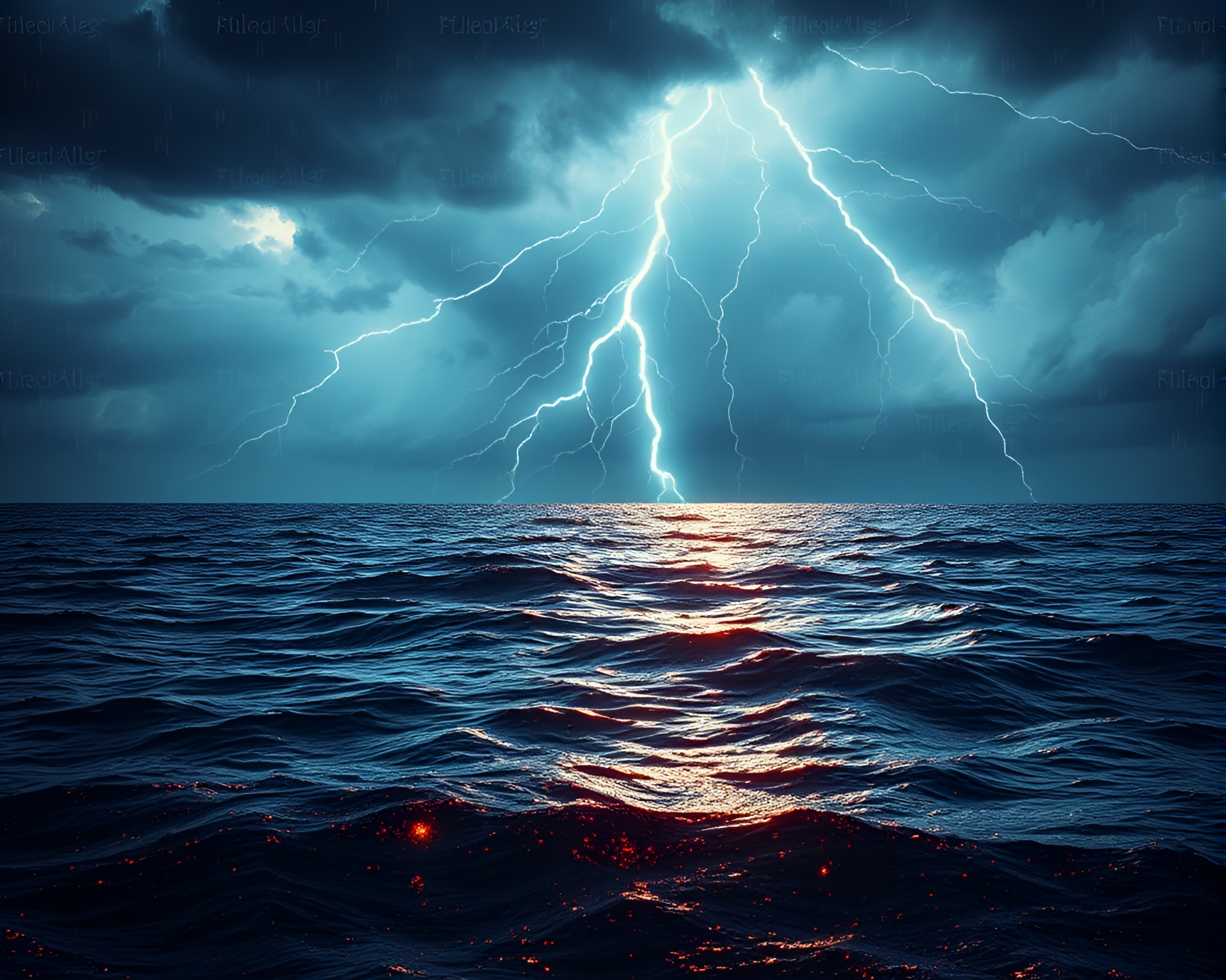 Rustic Thunderstorm: Ultraviolet Medical Illustration – free AI stock image