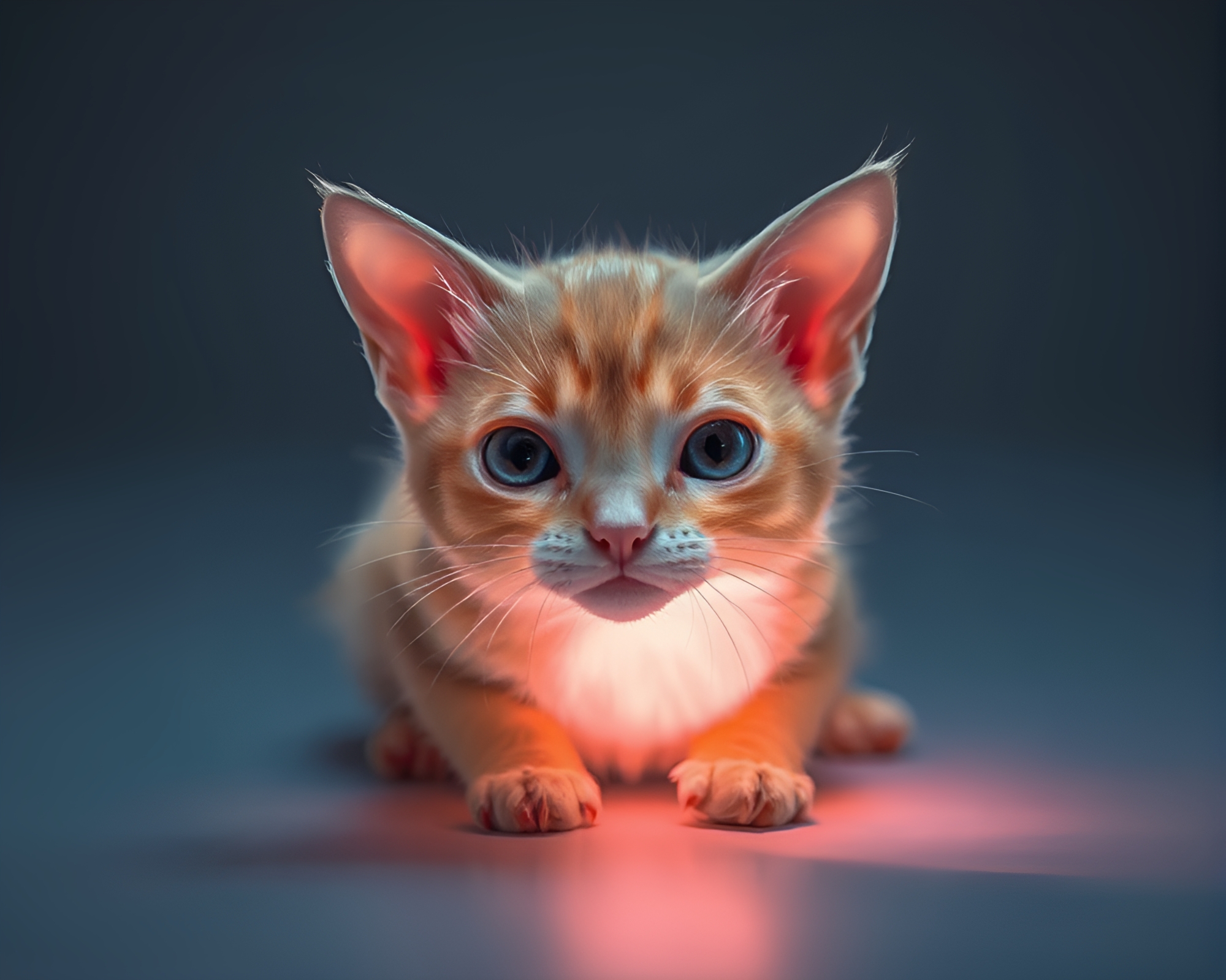Torn Edges Holographic Pet in Low-Key Lighting – free AI stock image