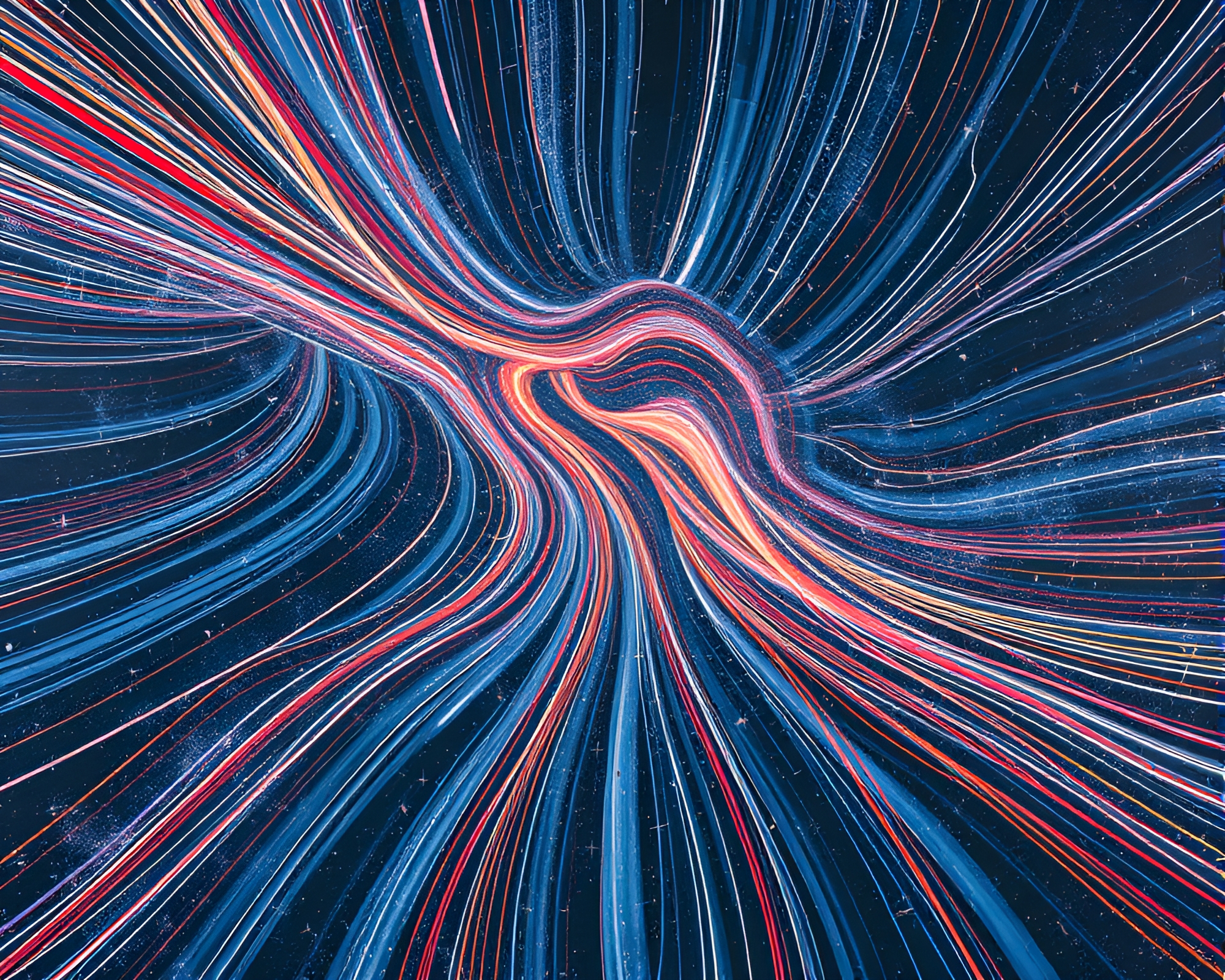 Celestial Screen Print: Abstract Star Trail Light Streaks – free AI stock image